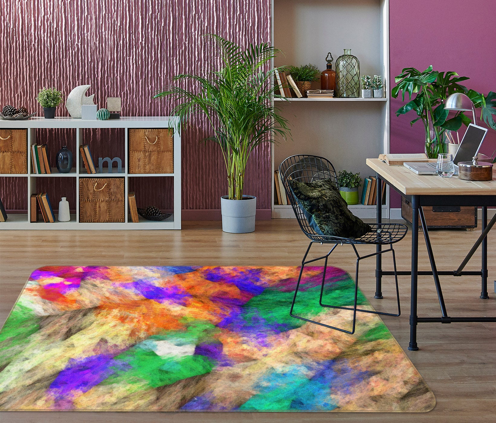 3D Color Pattern 35055 Non Slip Rug Mat