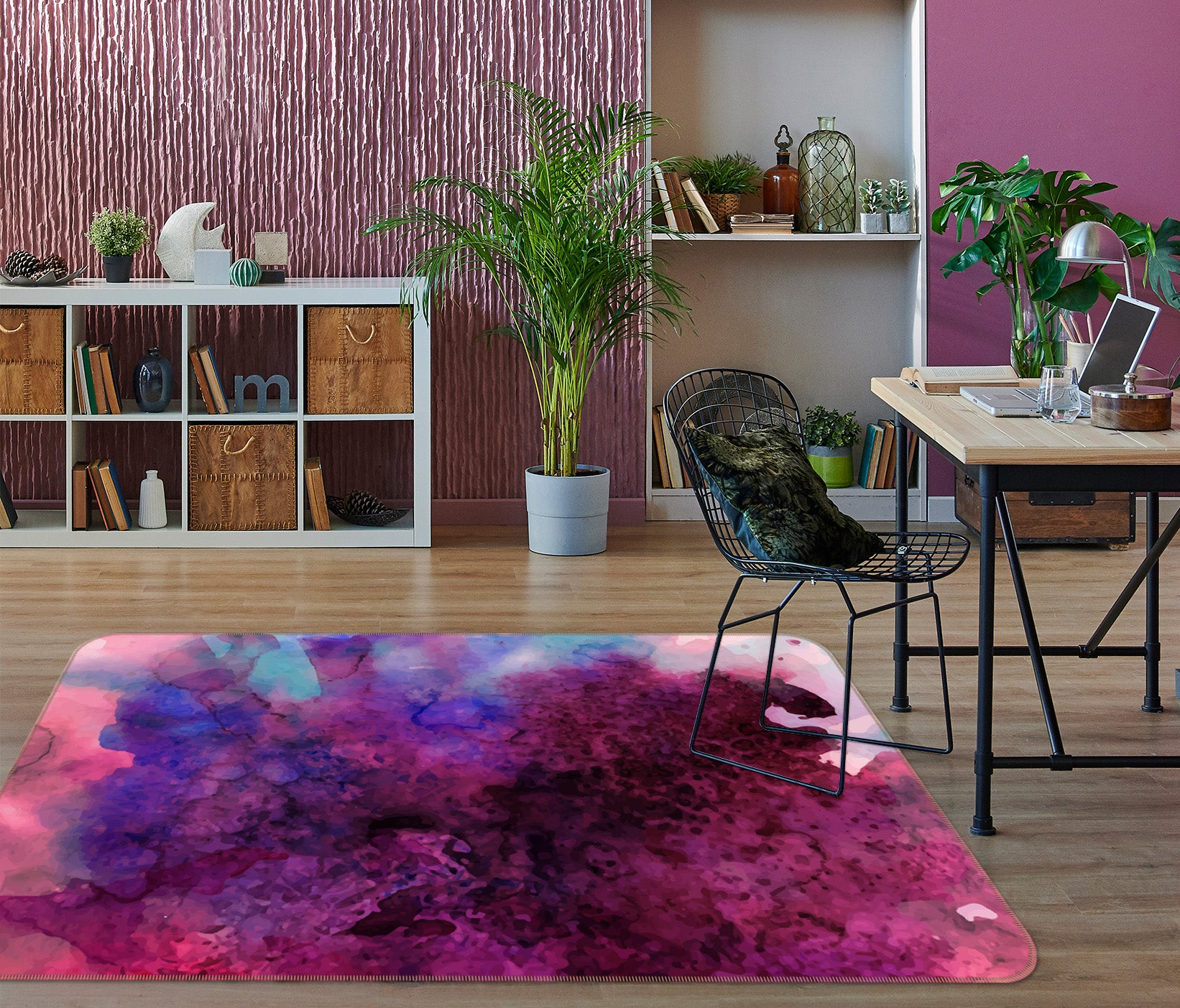 3D Fuchsia 35004 Non Slip Rug Mat