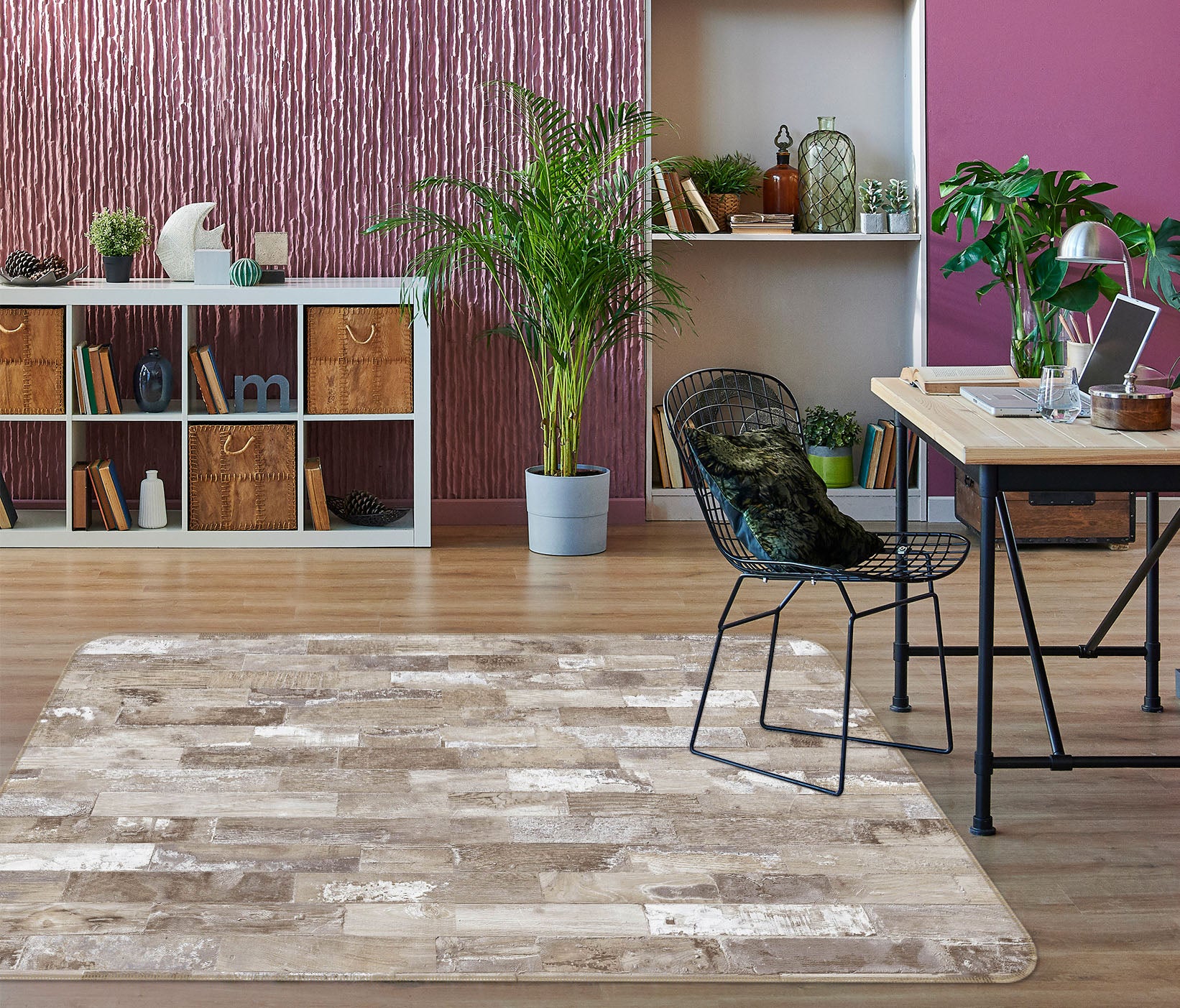 3D Wooden Floor Pattern 31013 Non Slip Rug Mat