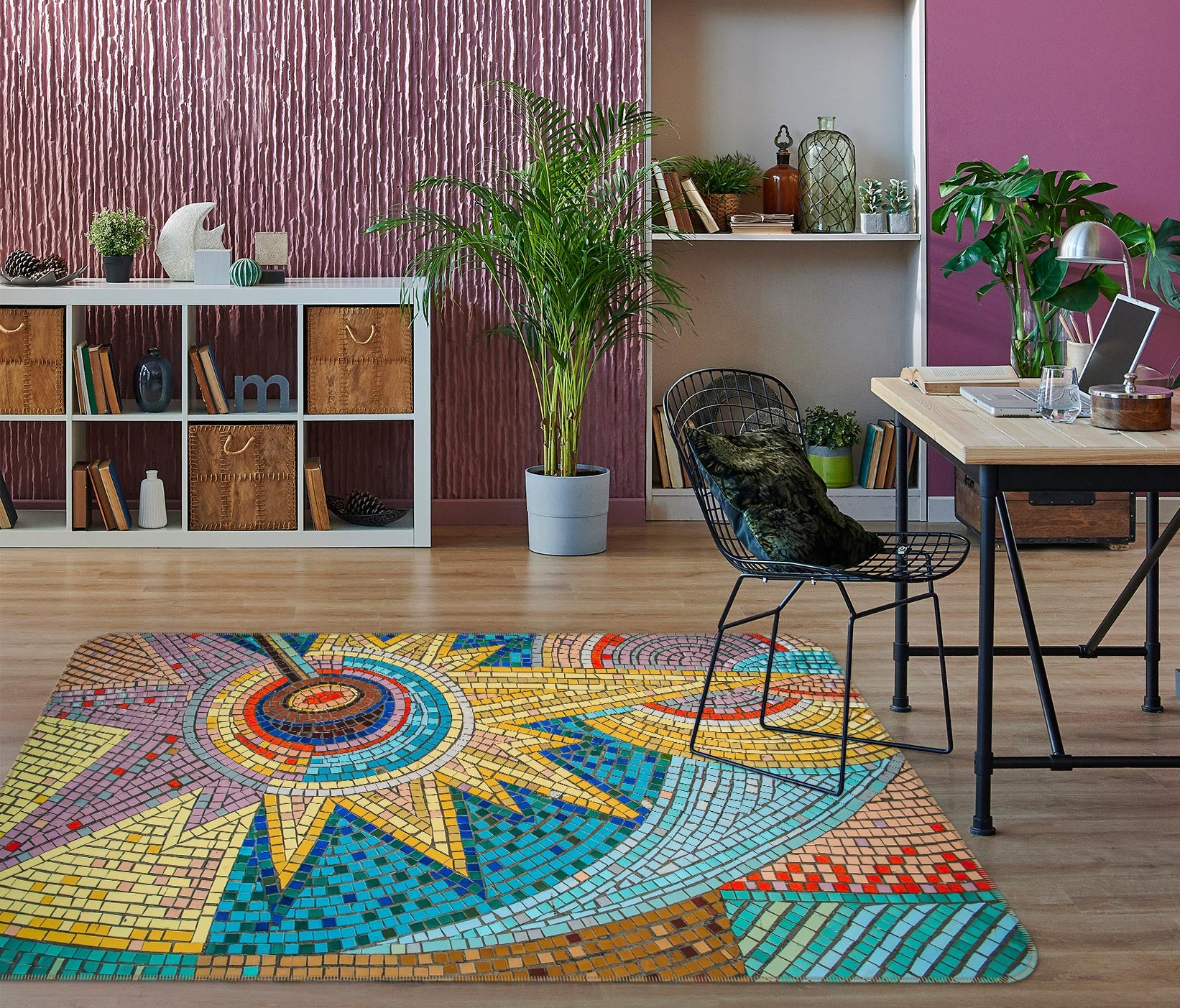 3D Colorful Pattern 33019 Non Slip Rug Mat