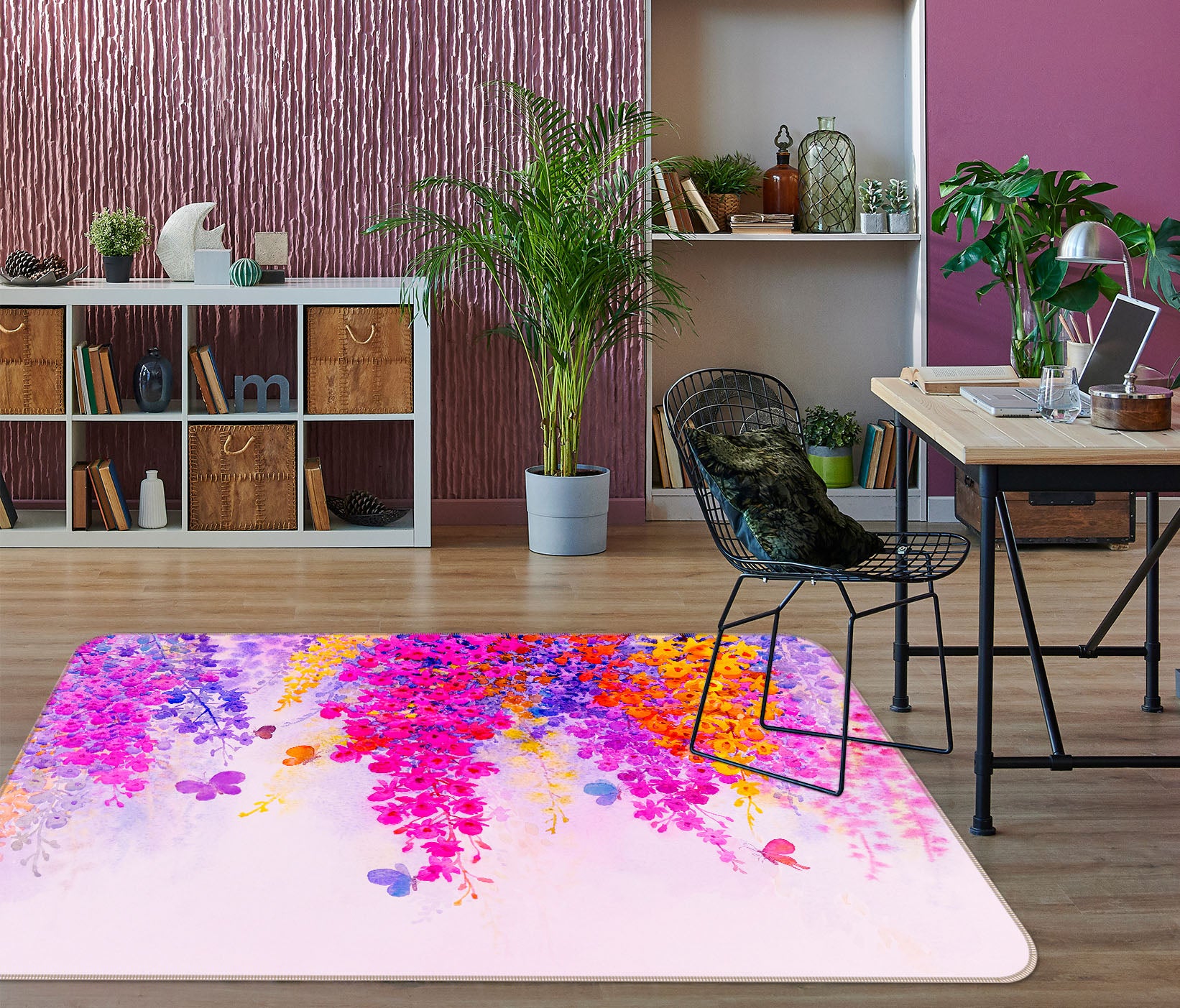 3D Flower Vine 30145 Non Slip Rug Mat