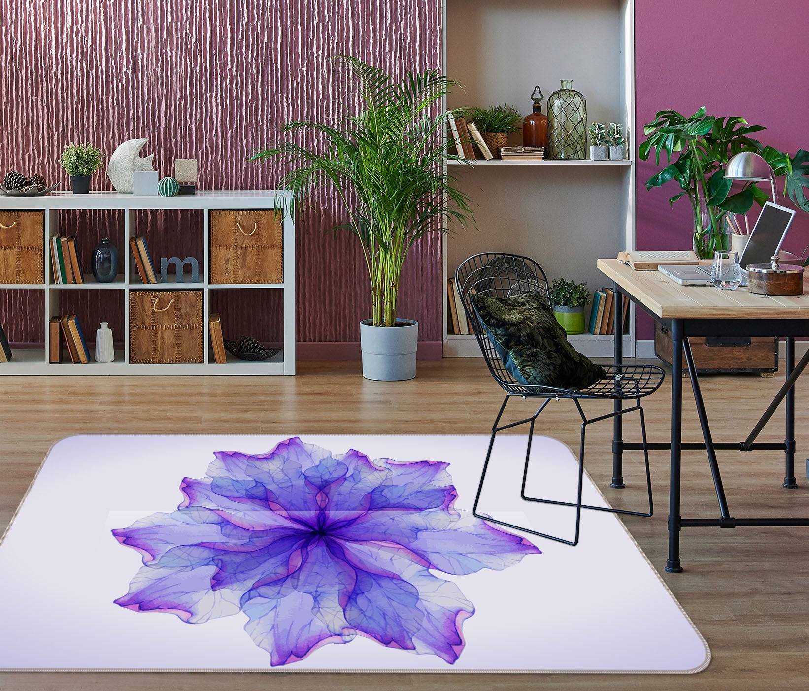 3D Flower 35034 Non Slip Rug Mat