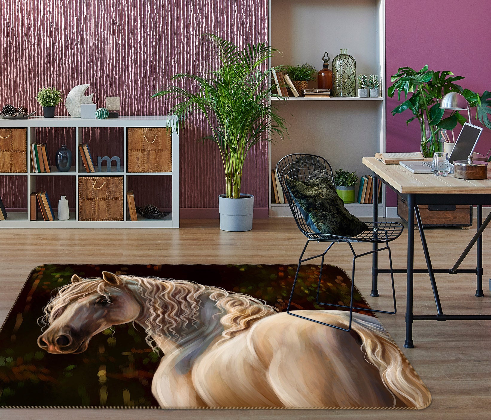 3D Curly Horse 023 Animal Non Slip Rug Mat