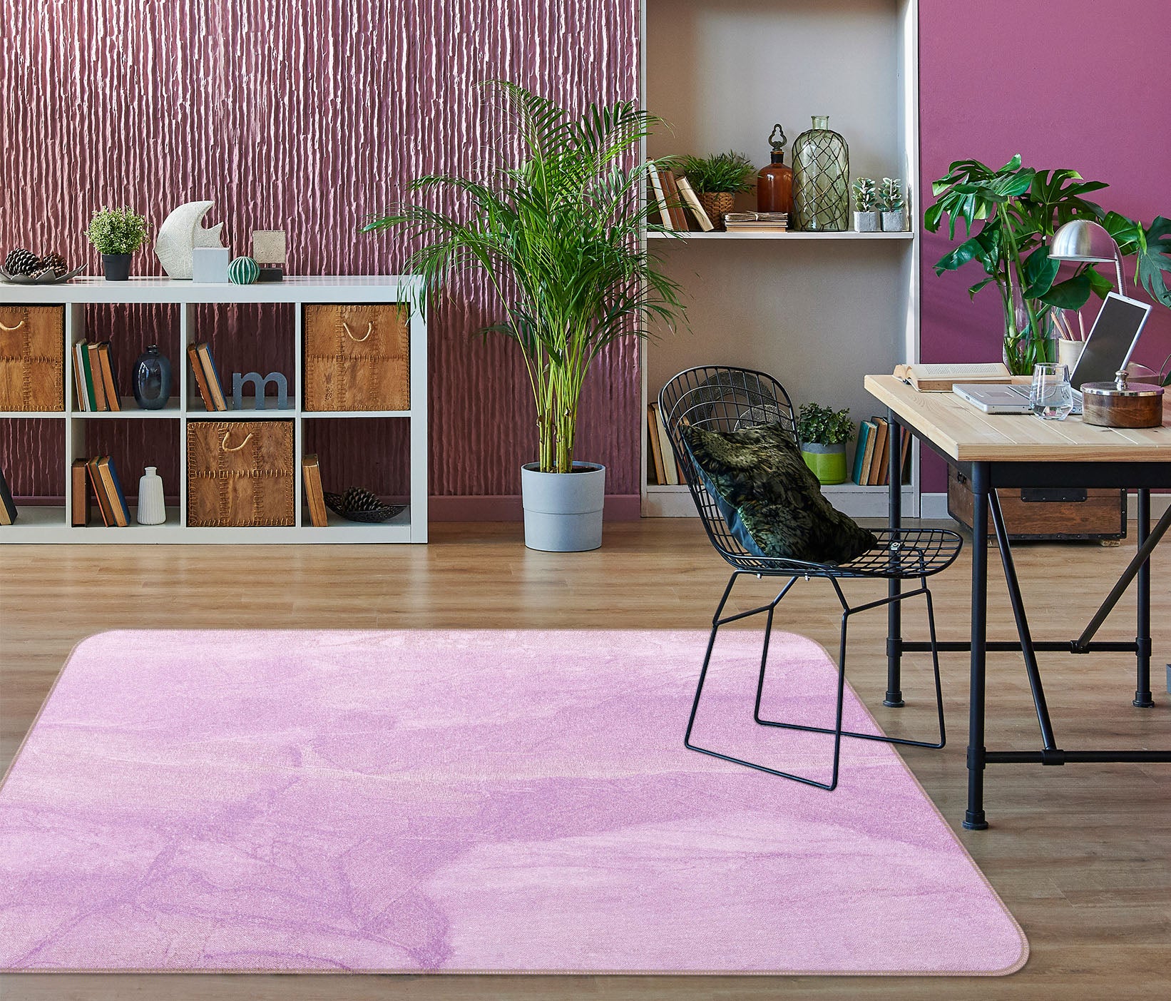3D Light Purple 31061 Non Slip Rug Mat