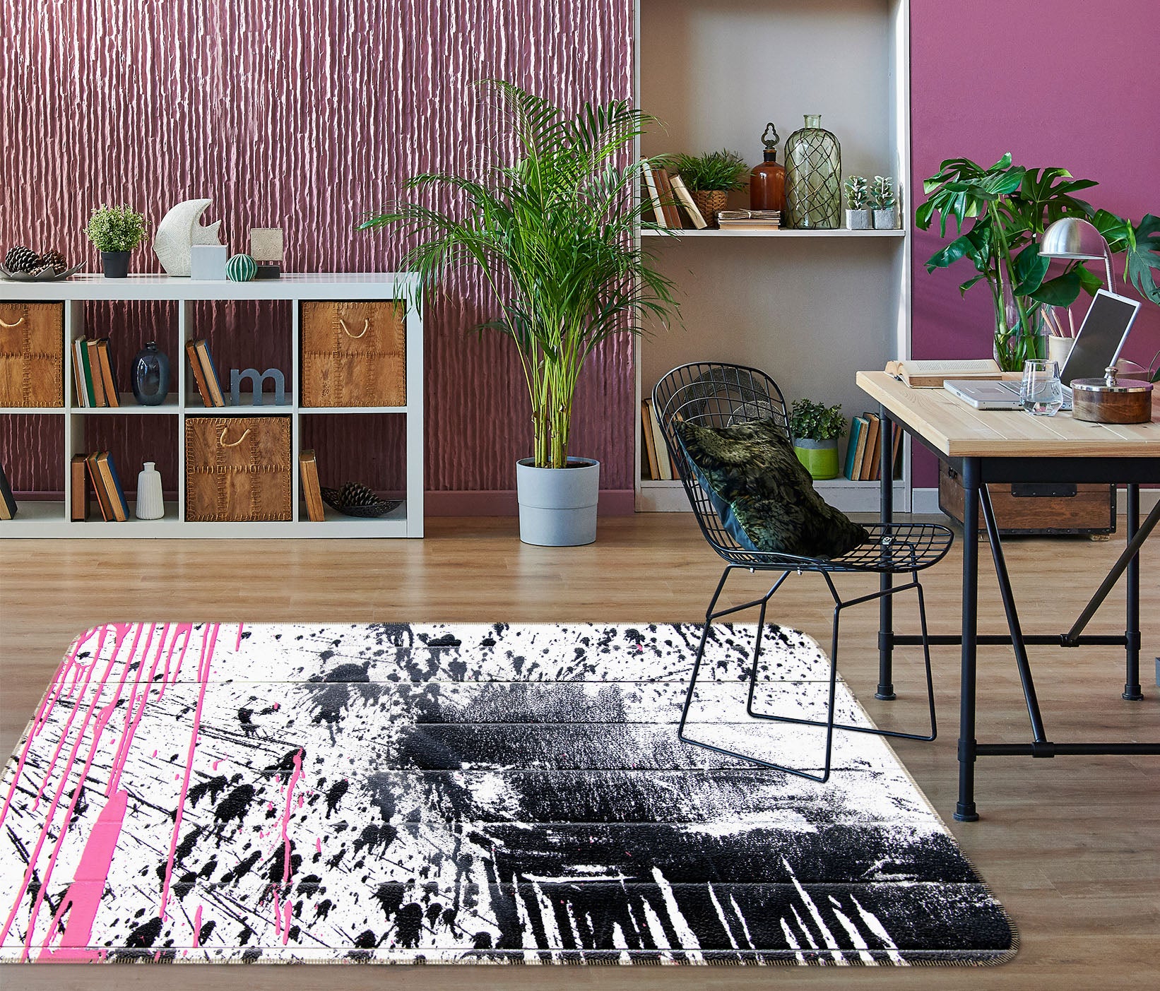 3D Black Dots 31074 Non Slip Rug Mat