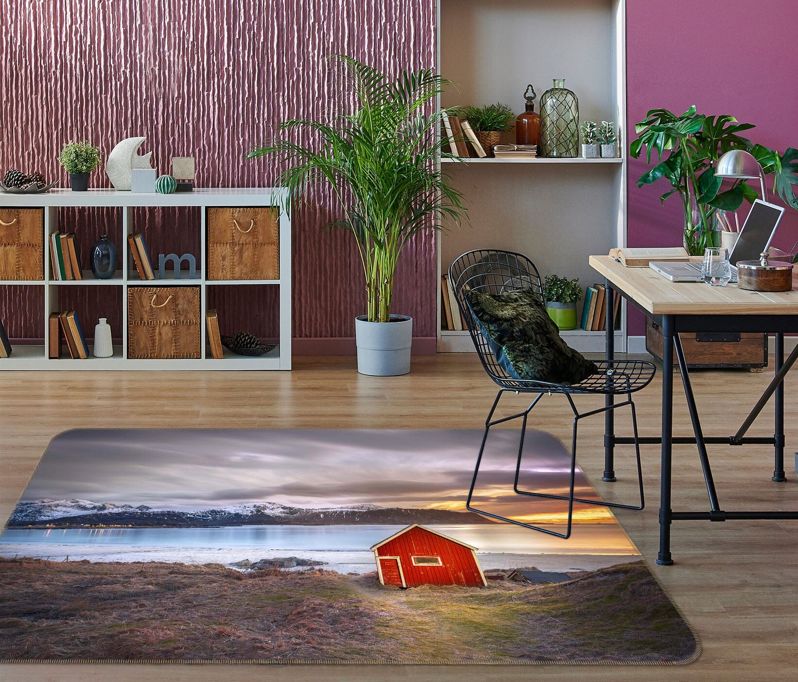 3D Red House 1145 Marco Carmassi Rug Non Slip Rug Mat Mat AJ Creativity Home