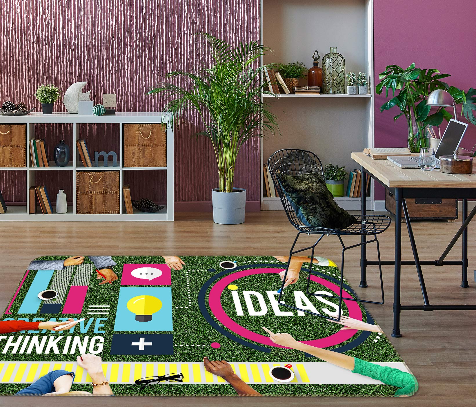 3D Pattern 77114 Non Slip Rug Mat