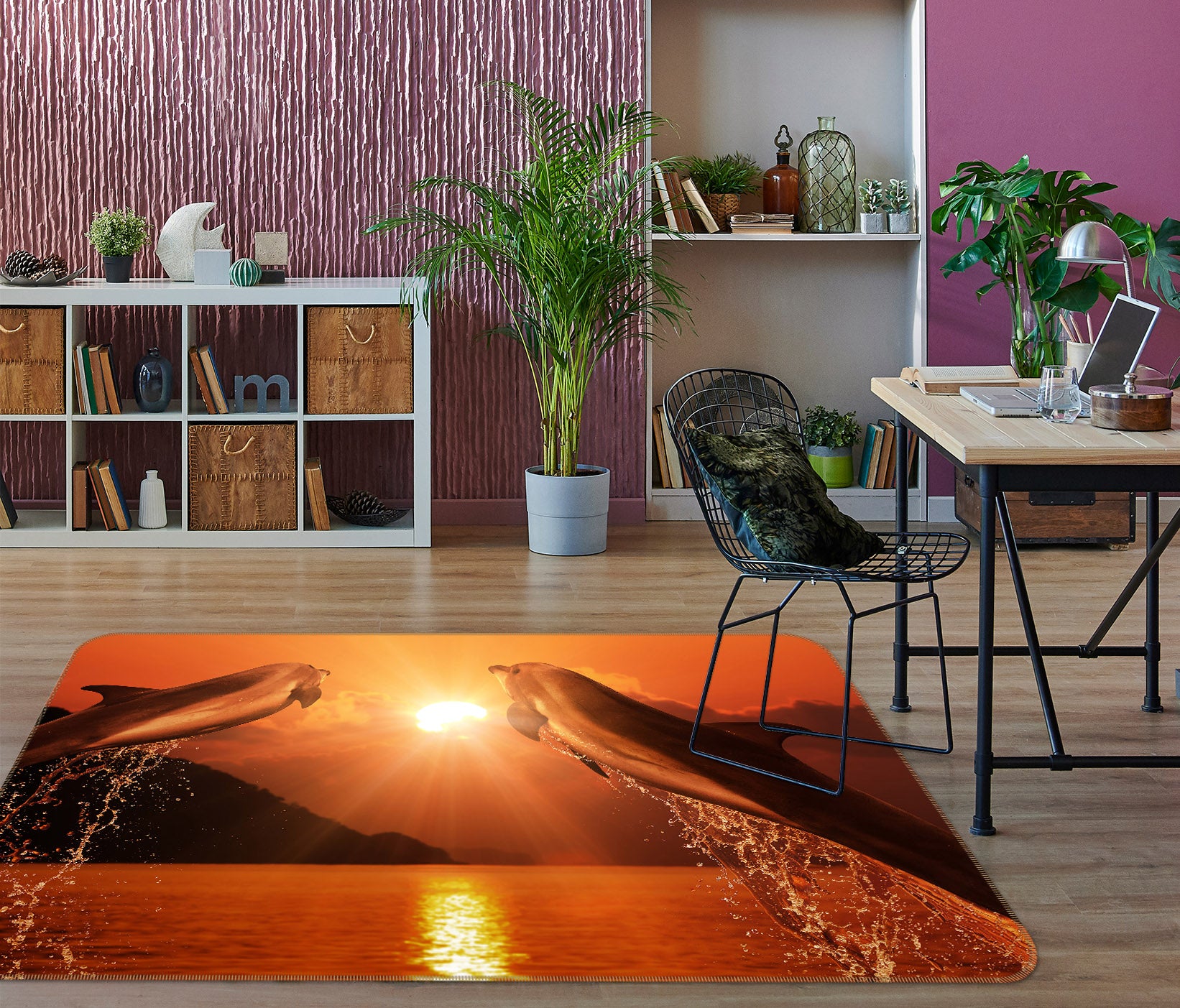 3D Jump Dolphins 38113 Animal Non Slip Rug Mat