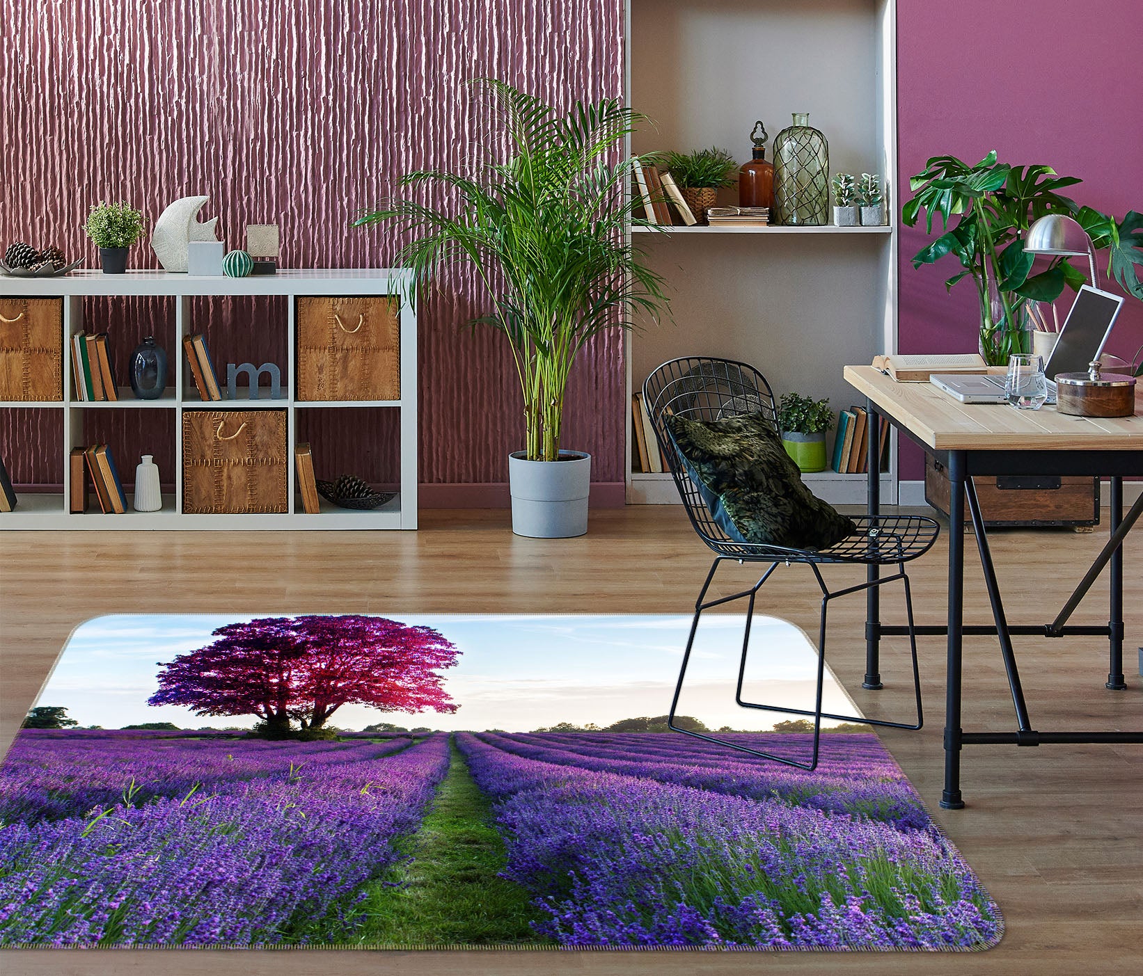3D Lavender 36088 Non Slip Rug Mat