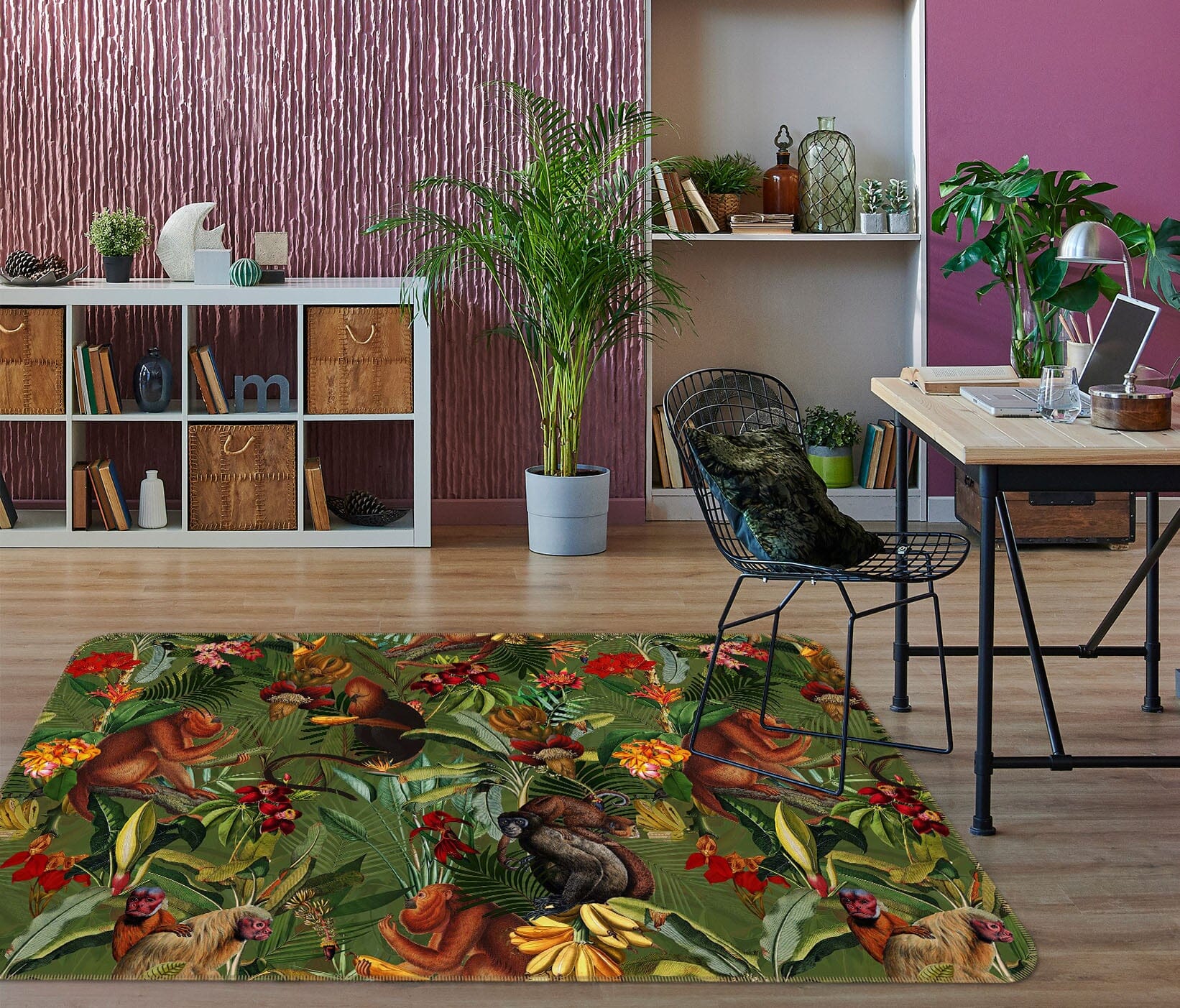3D Colored Woods 121 Uta Naumann Rug Non Slip Rug Mat Mat AJ Creativity Home