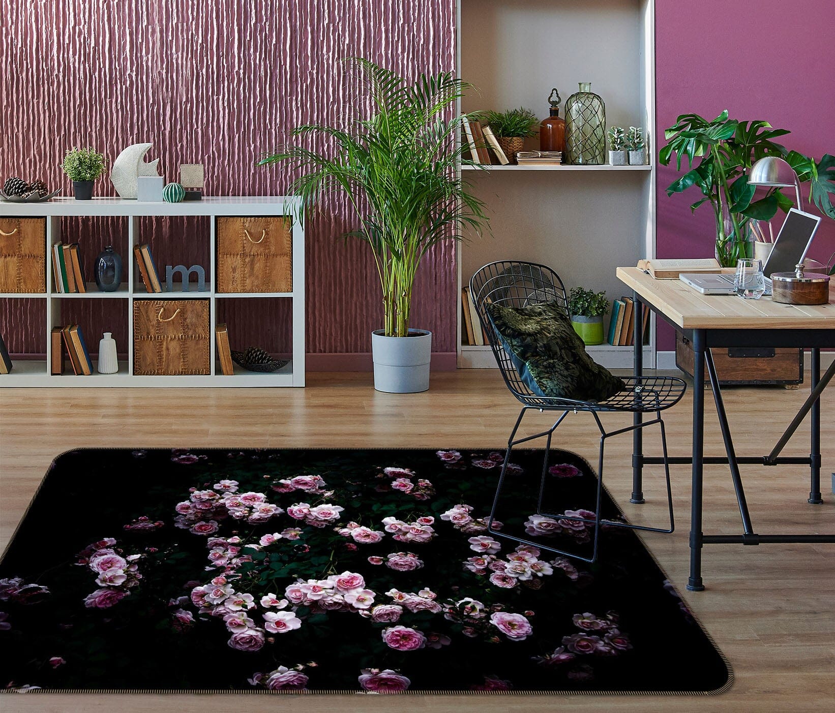 3D Pink Rose 1003 Noirblanc777 Rug Non Slip Rug Mat Mat AJ Creativity Home