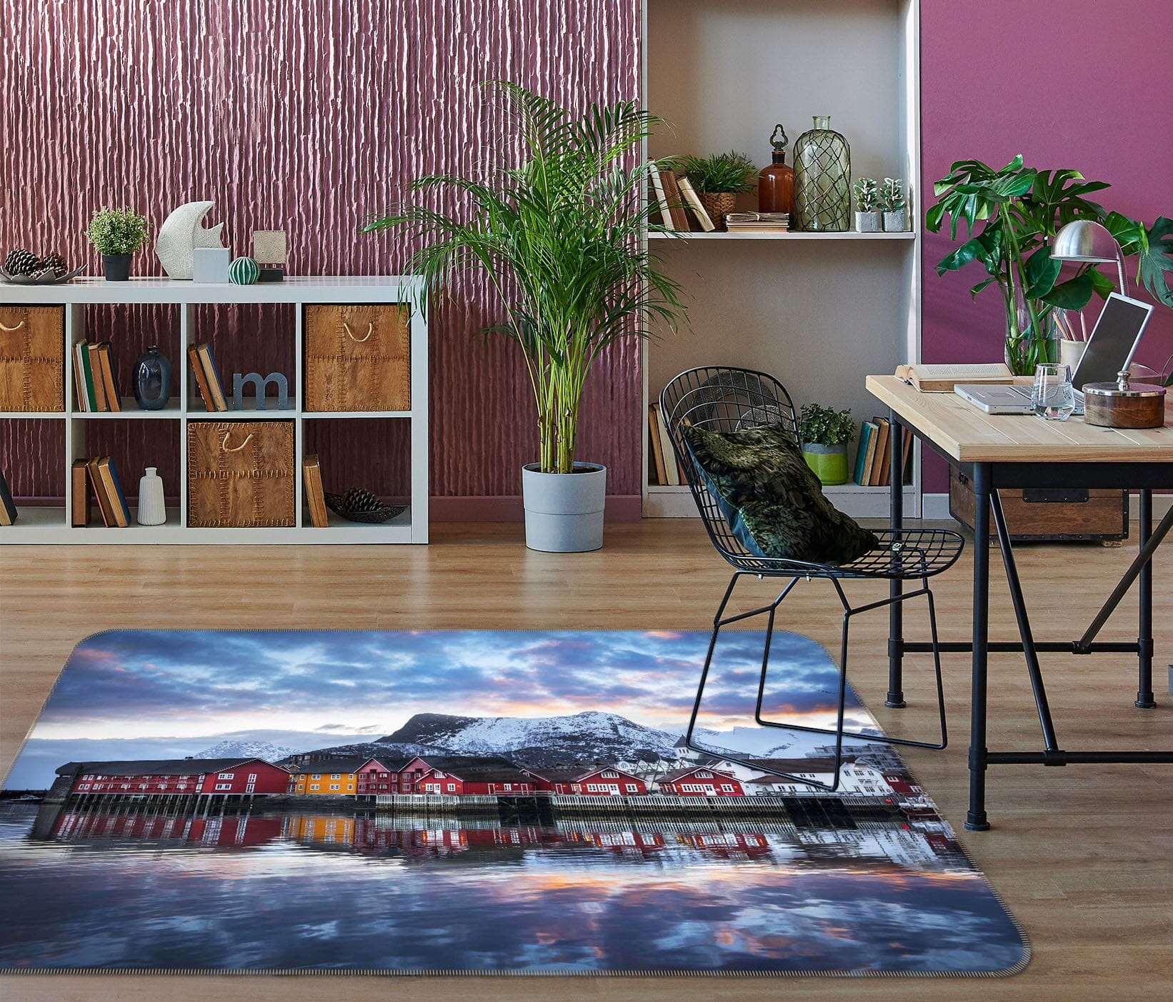 3D Water House 1135 Marco Carmassi Rug Non Slip Rug Mat Mat AJ Creativity Home