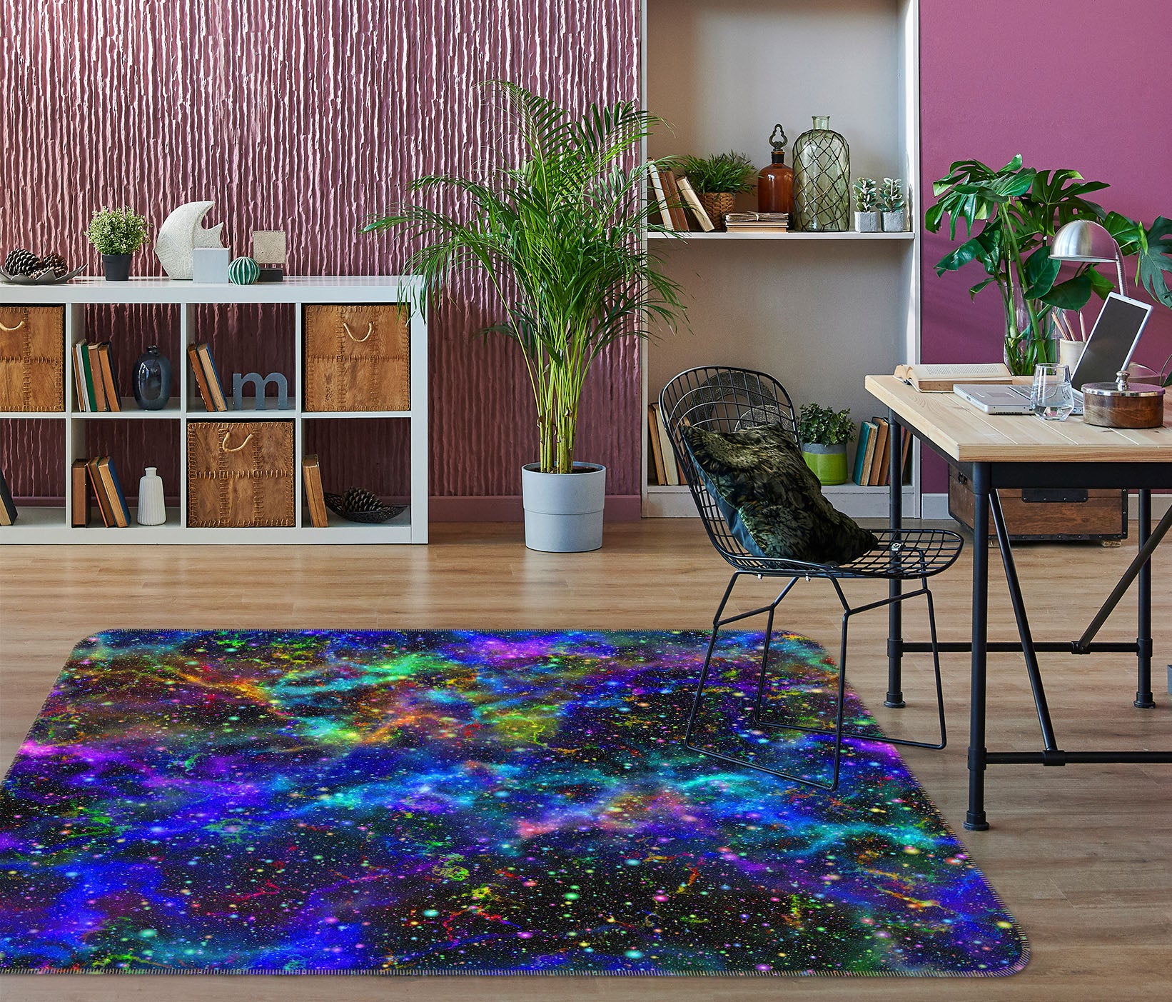 3D Starry Sky 26114 Non Slip Rug Mat
