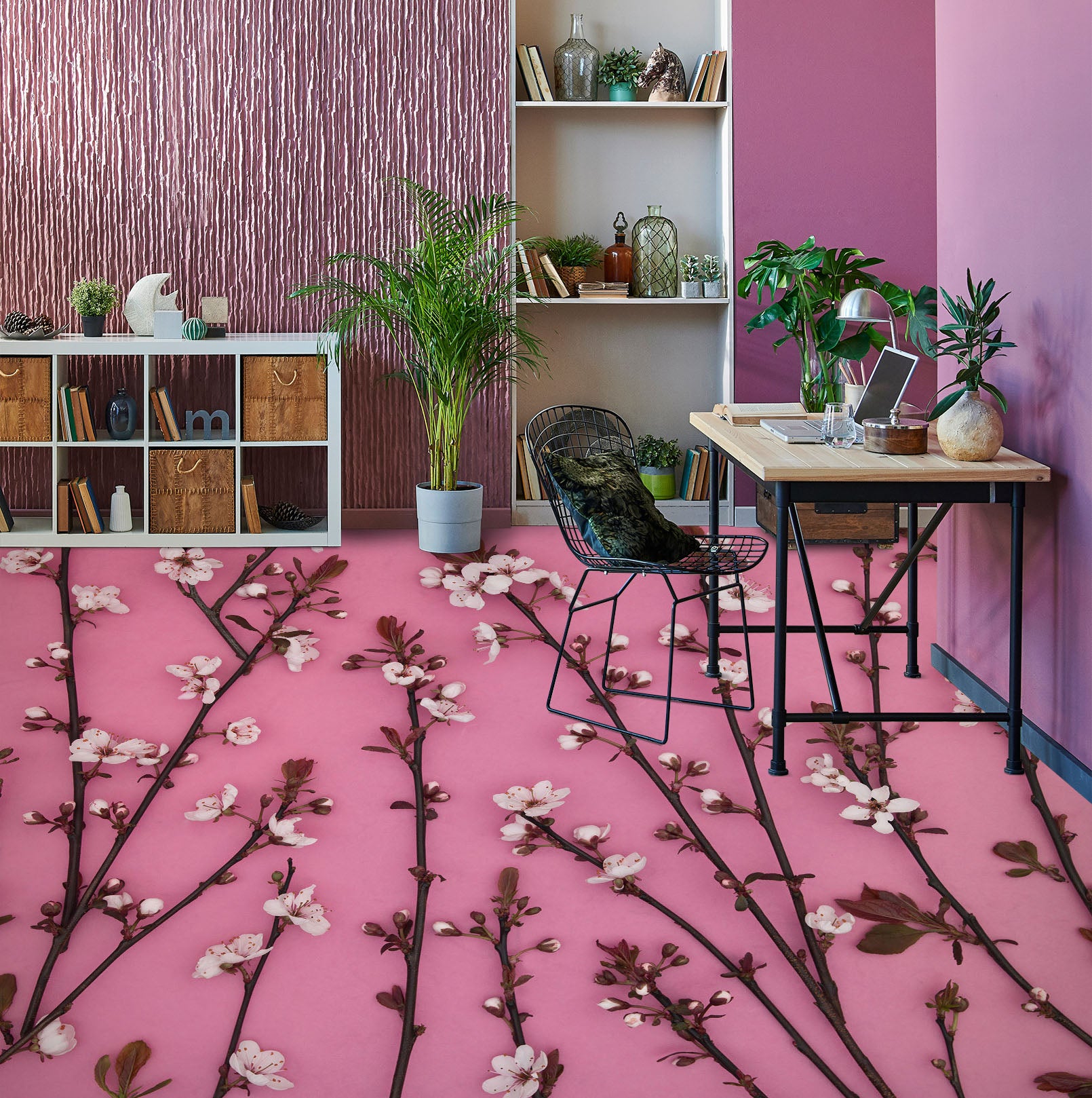3D Flower Branch 98170 Adrian Chesterman Floor Mural