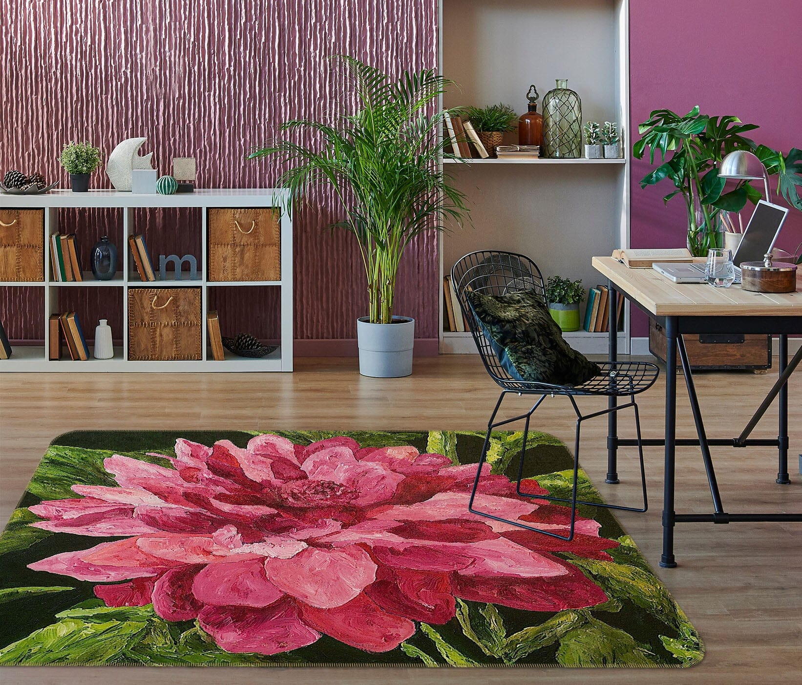 3D Flowers Bloom 1036 Allan P. Friedlander Rug Non Slip Rug Mat Mat AJ Creativity Home