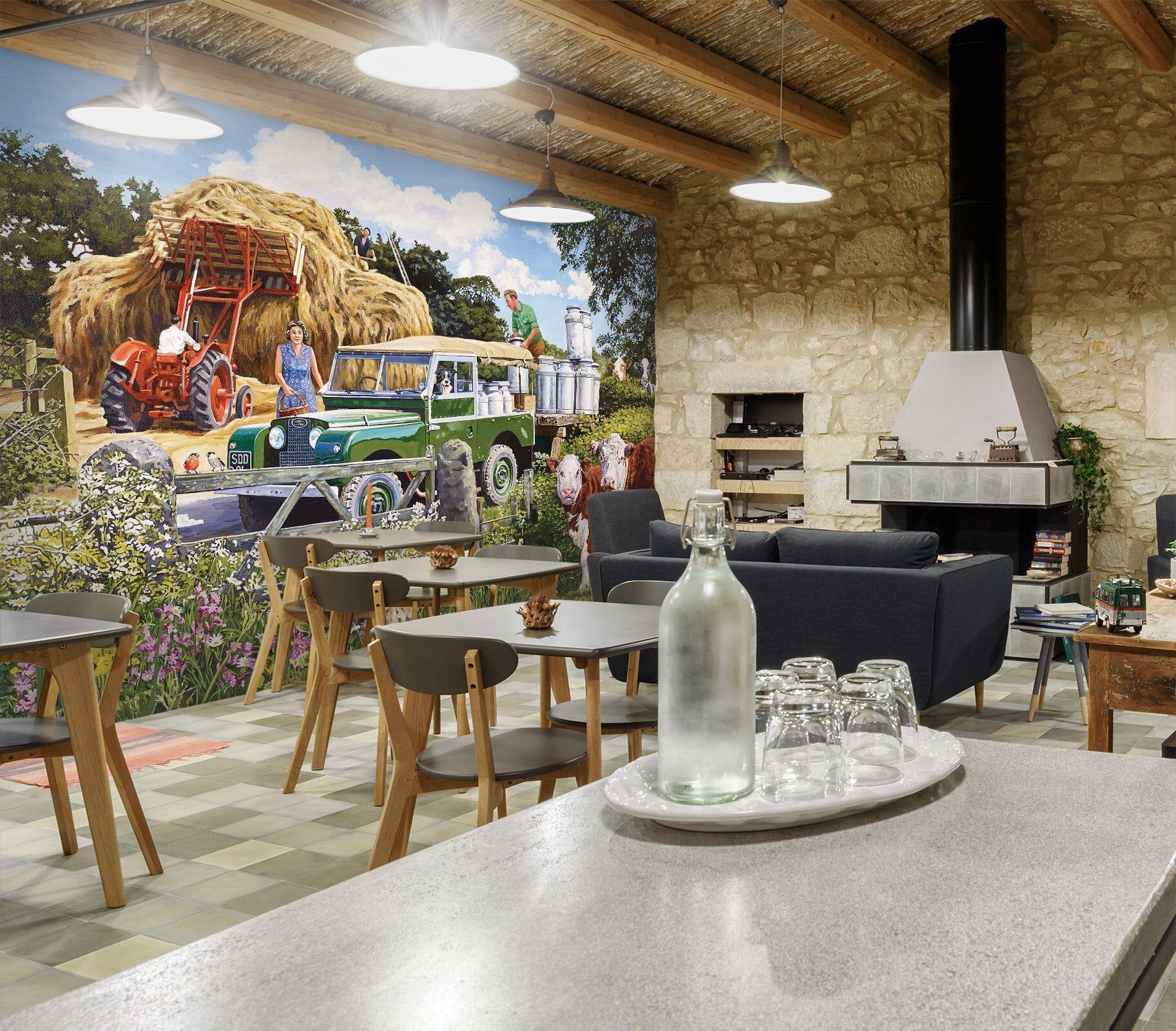 3D Collecting The Churns 1014 Trevor Mitchell Wall Mural Wall Murals Wallpaper AJ Wallpaper 2