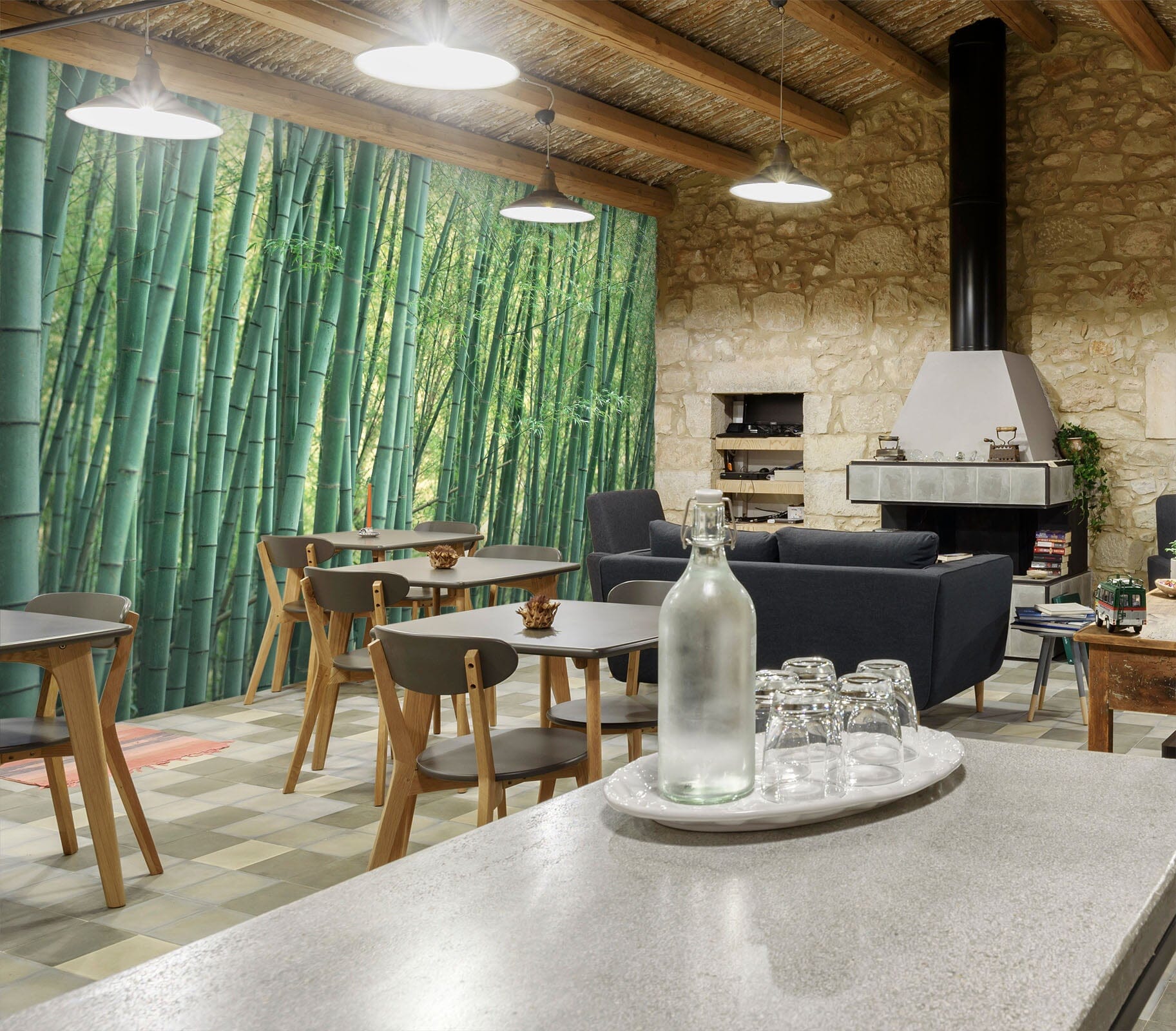 3D Bamboo Forest 257 Wall Murals Wallpaper AJ Wallpaper 2