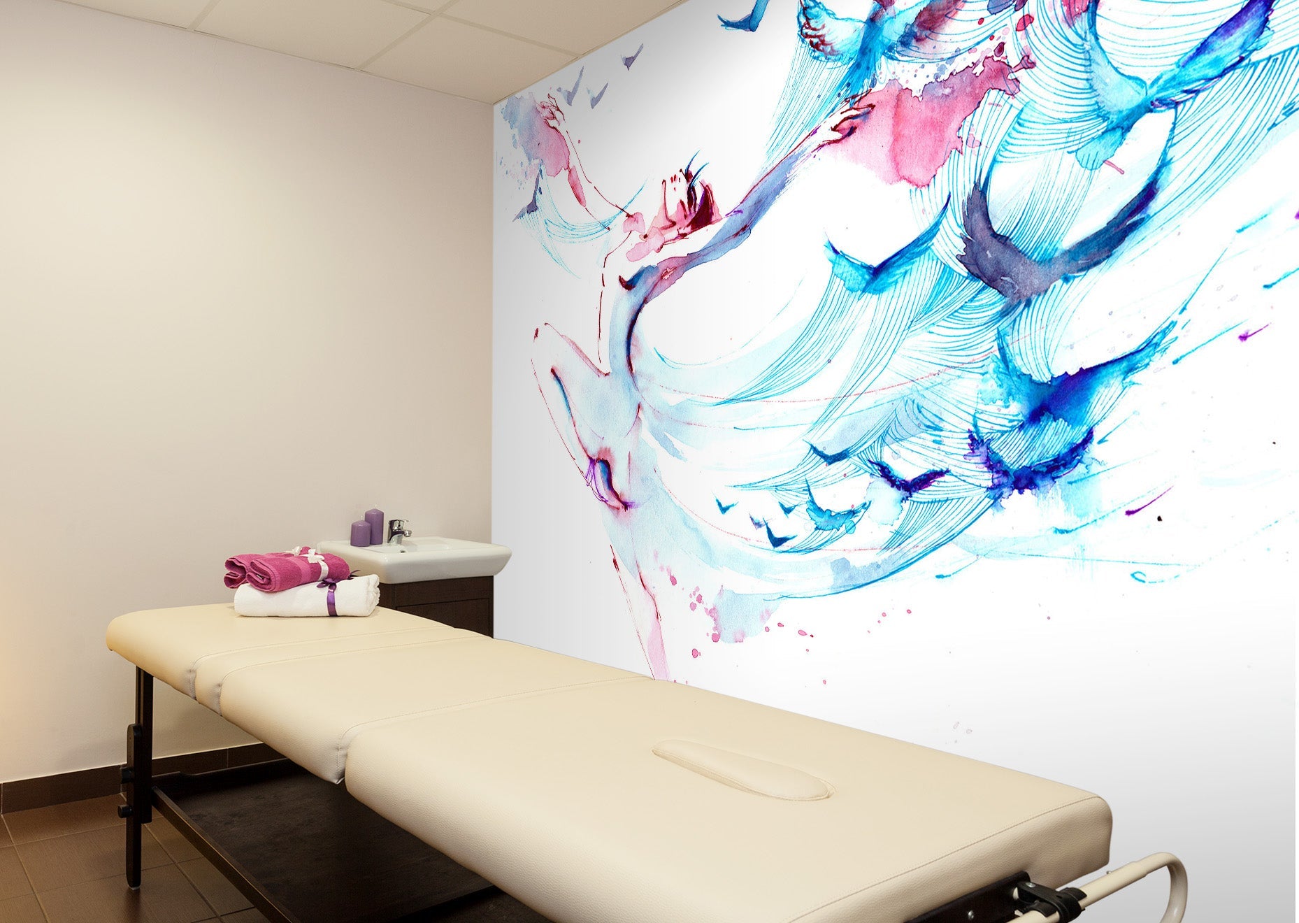 3D Watercolor Bird 060 Wall Murals Wallpaper AJ Wallpaper 2