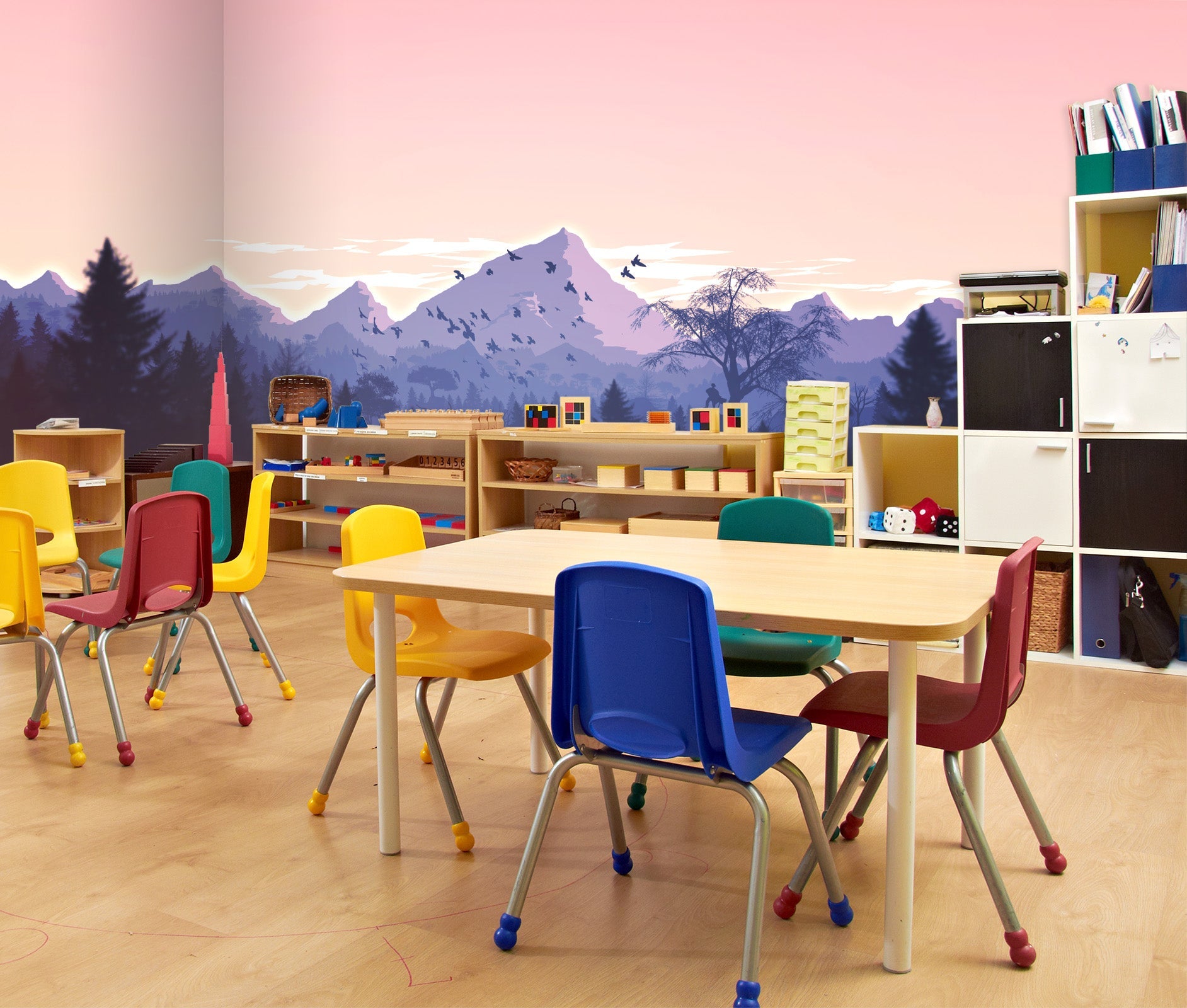 3D purple mountains 32 Wall Murals Wallpaper AJ Wallpaper 2