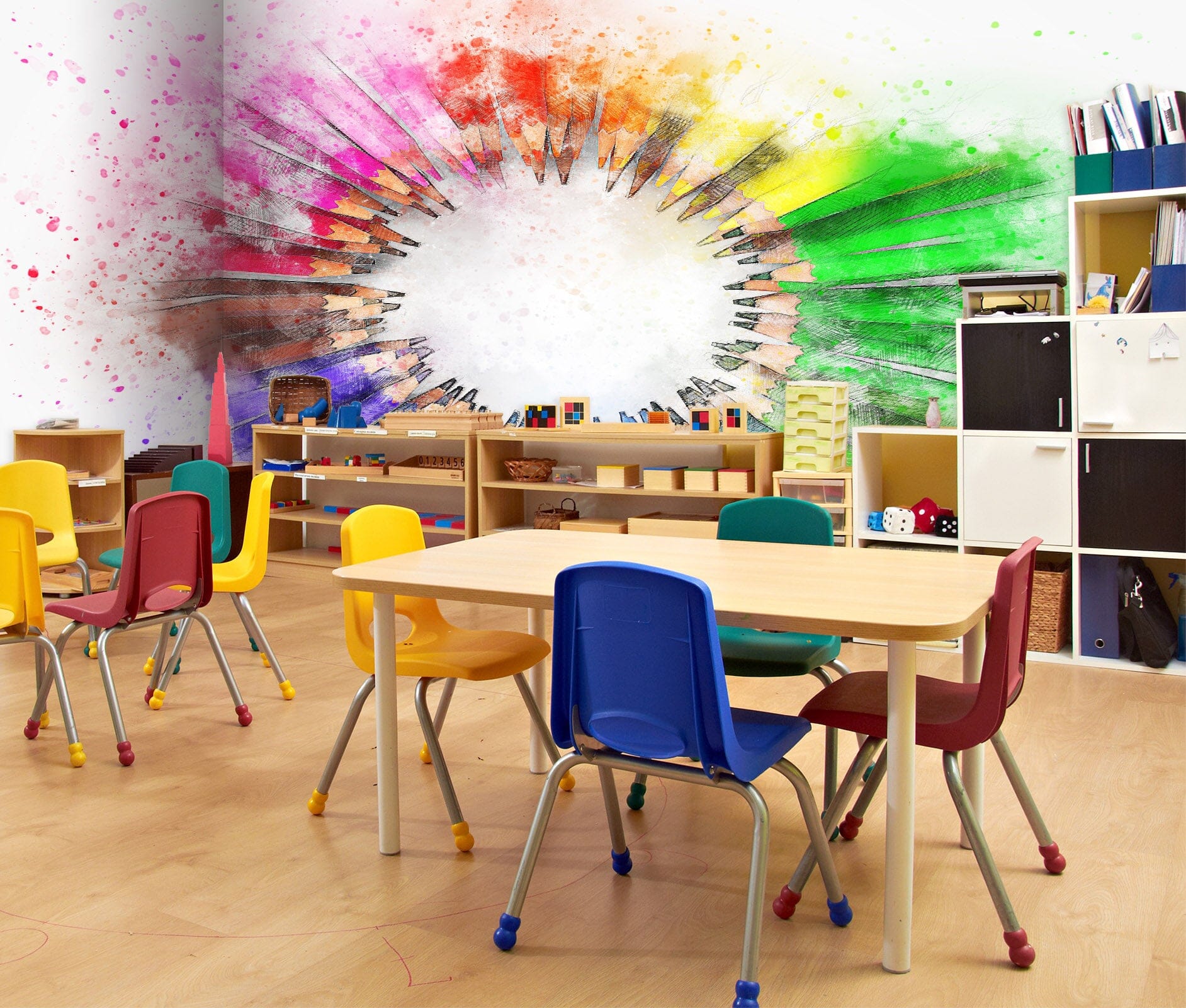 3D Colored Pencils 168 Wall Murals Wallpaper AJ Wallpaper 2