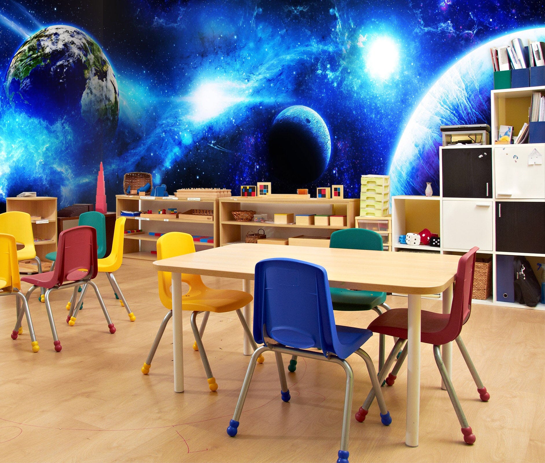 3D Blue Planet 015 Wall Murals Wallpaper AJ Wallpaper 2