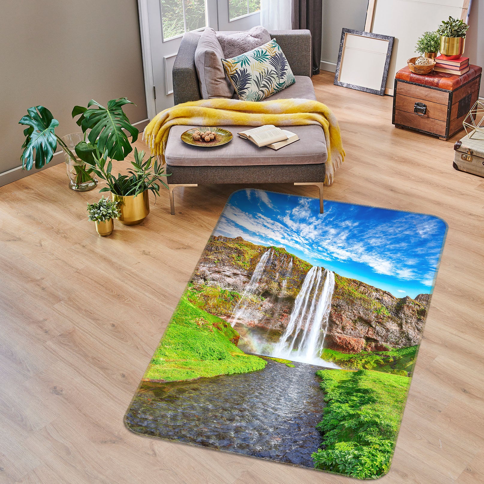 3D Waterfall 26049 Non Slip Rug Mat