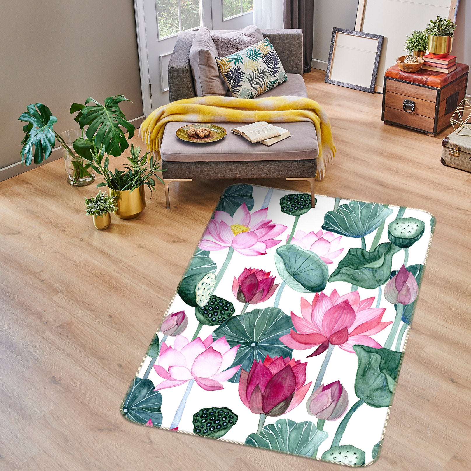 3D Lotus 26083 Non Slip Rug Mat