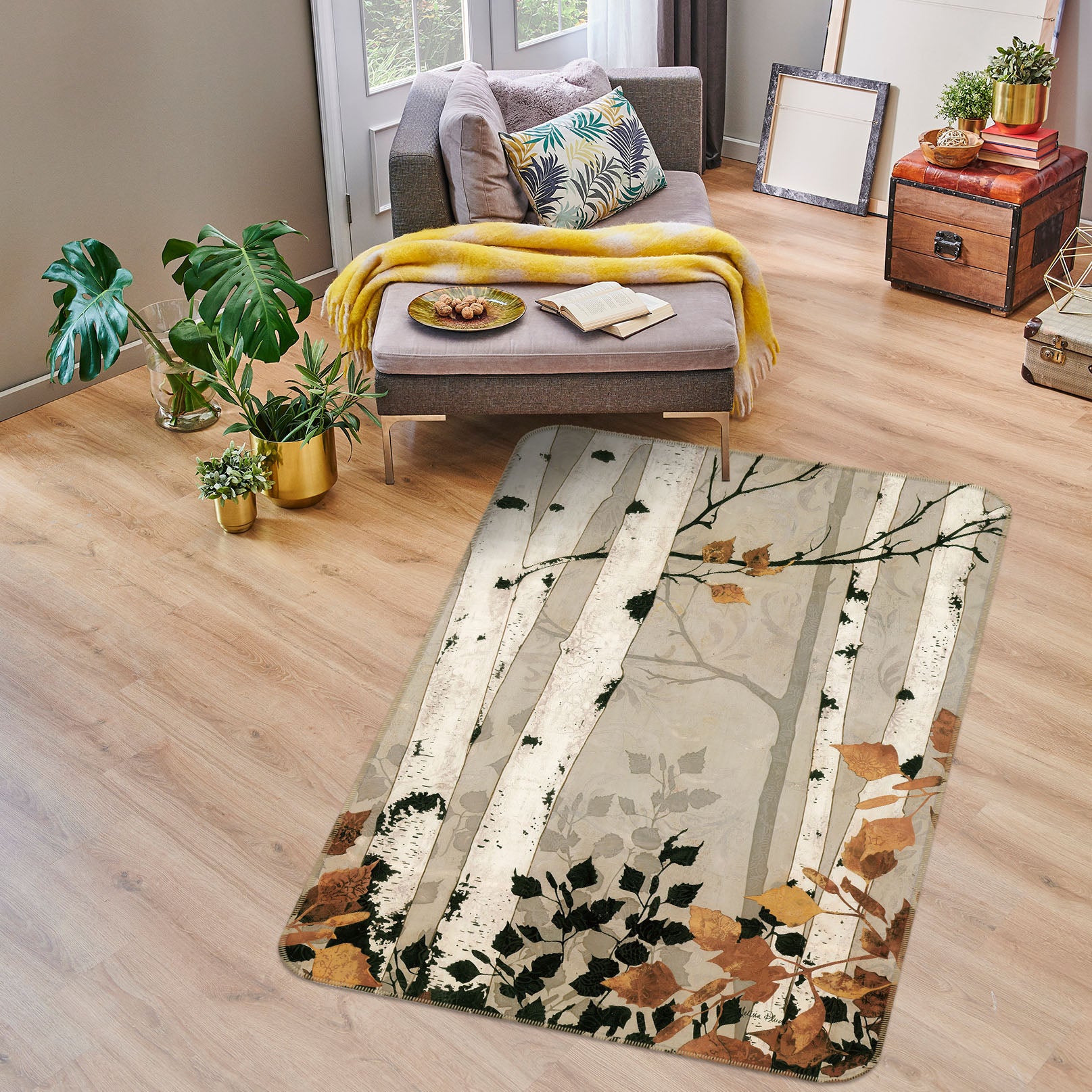 3D Leaves 32179 Non Slip Rug Mat