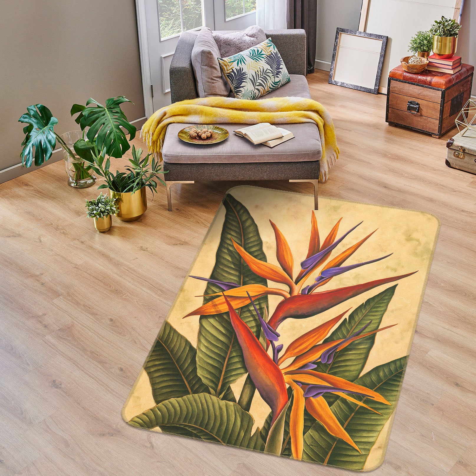 3D Flowers 32185 Non Slip Rug Mat