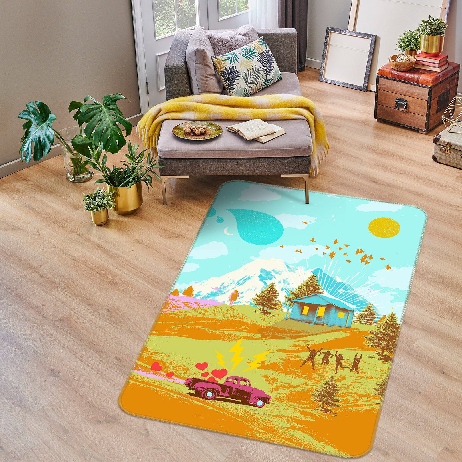 3D Outdoor Outing 1049 Showdeer Rug Non Slip Rug Mat Mat AJ Creativity Home