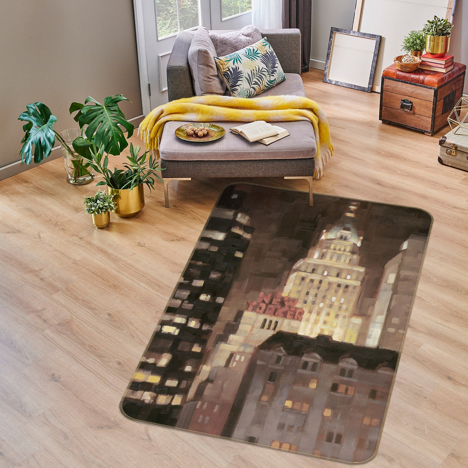 3D High-Rise Building 32187 Non Slip Rug Mat