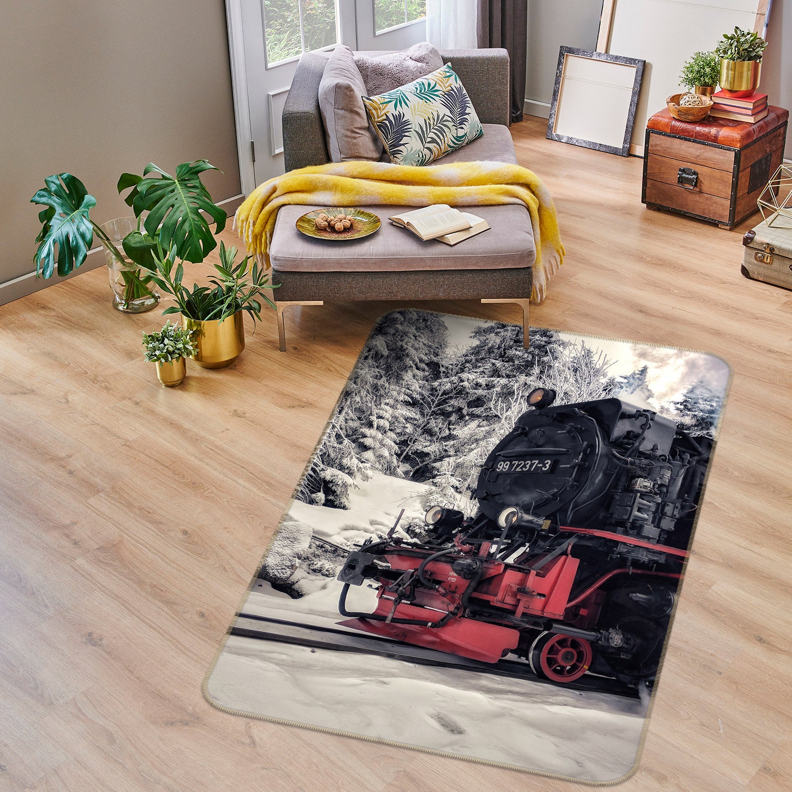 3D Locomotive 42039 Vehicle Non Slip Rug Mat