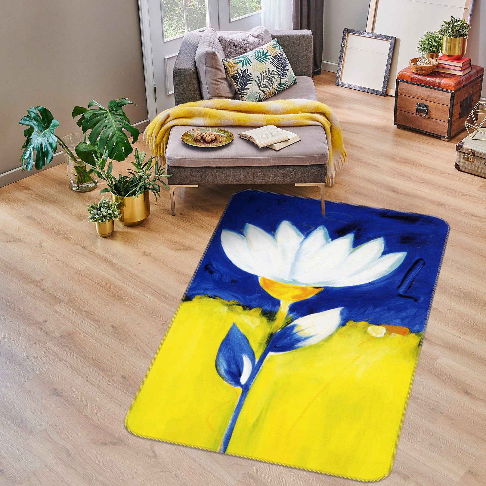 3D Flowers 32116 Non Slip Rug Mat