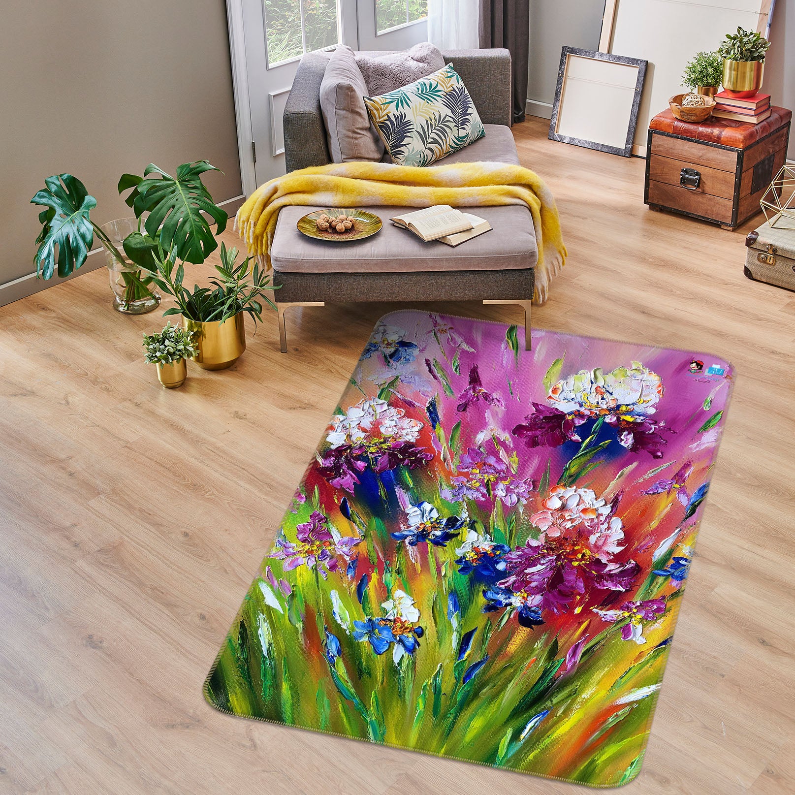 3D Flowers And Plants 1303 Skromova Marina Rug Non Slip Rug Mat