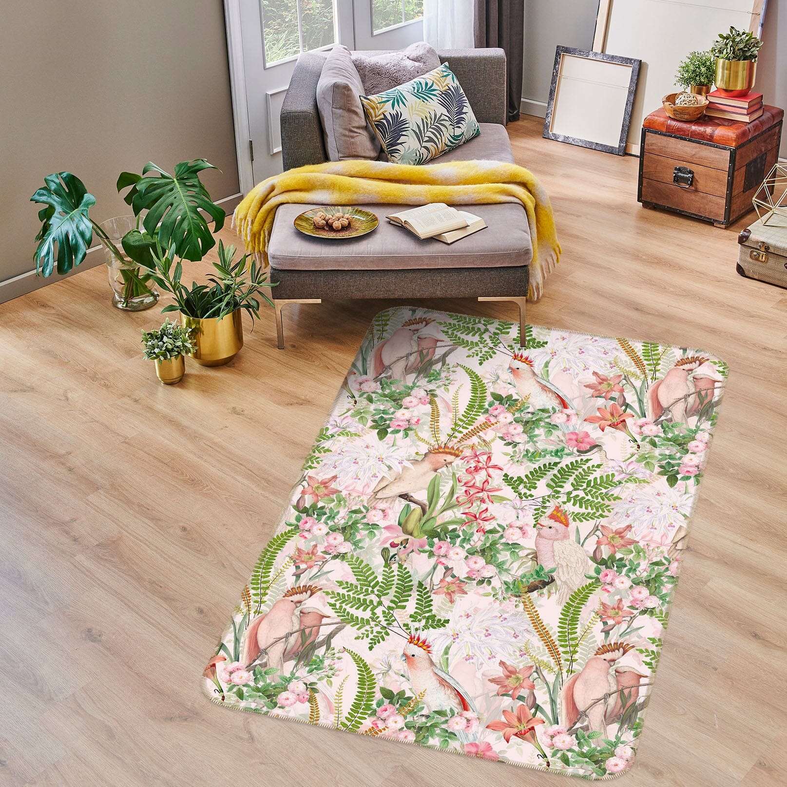 3D Pink Flowers 184 Uta Naumann Rug Non Slip Rug Mat Mat AJ Creativity Home