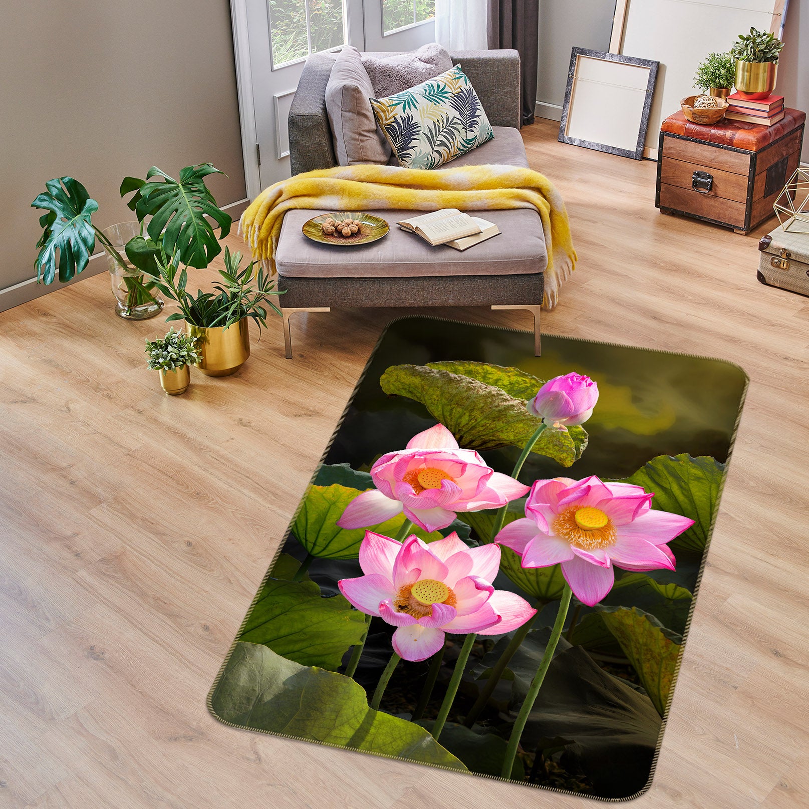 3D Lotus 26103 Non Slip Rug Mat