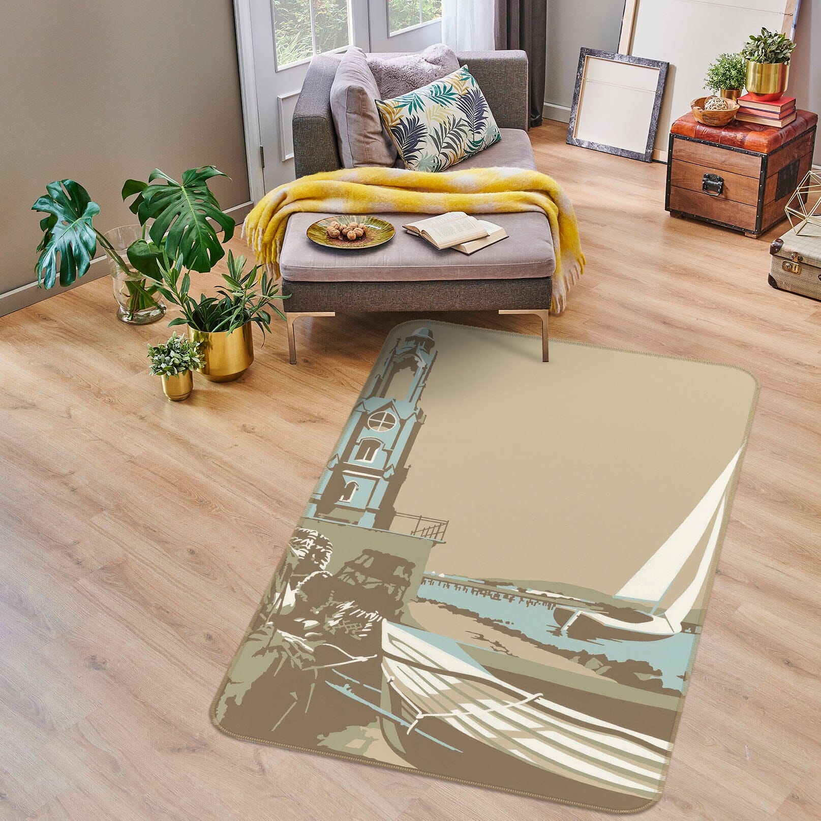 3D Swanage Tower 1158 Steve Read Rug Non Slip Rug Mat Mat AJ Creativity Home