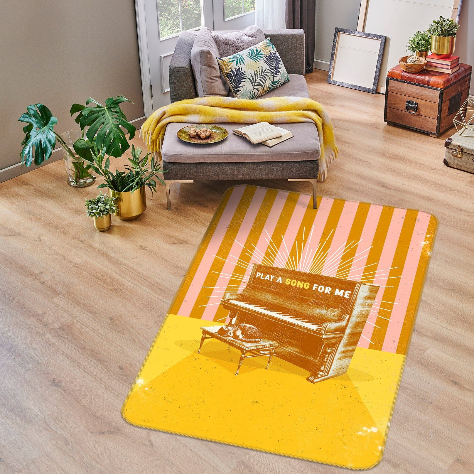 3D Play Piano 1010 Showdeer Rug Non Slip Rug Mat Mat AJ Creativity Home