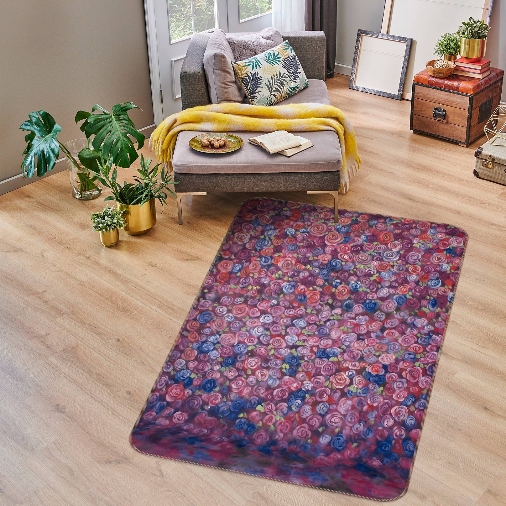 3D Flower Wall 76094 Non Slip Rug Mat