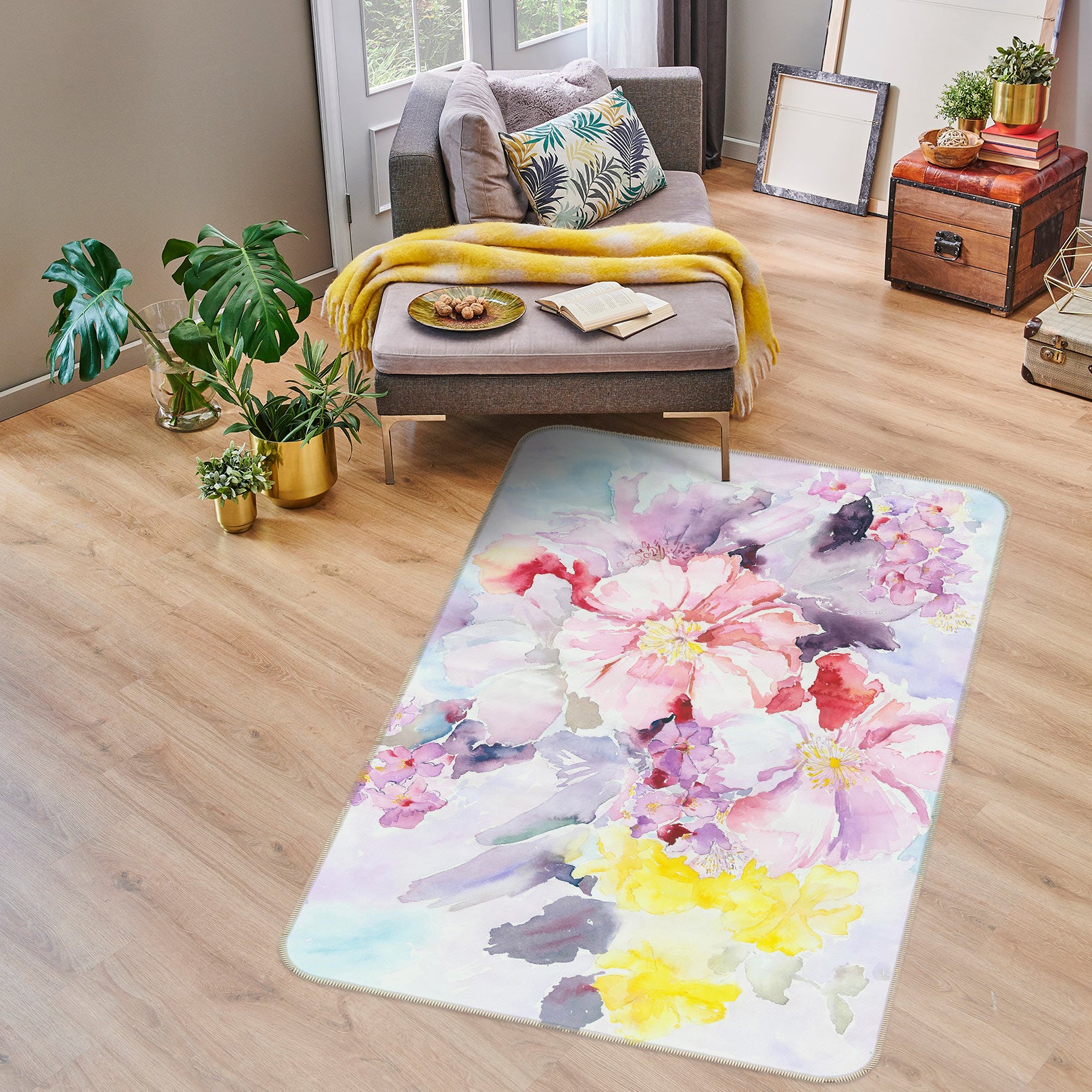 3D Flowers 33072 Non Slip Rug Mat