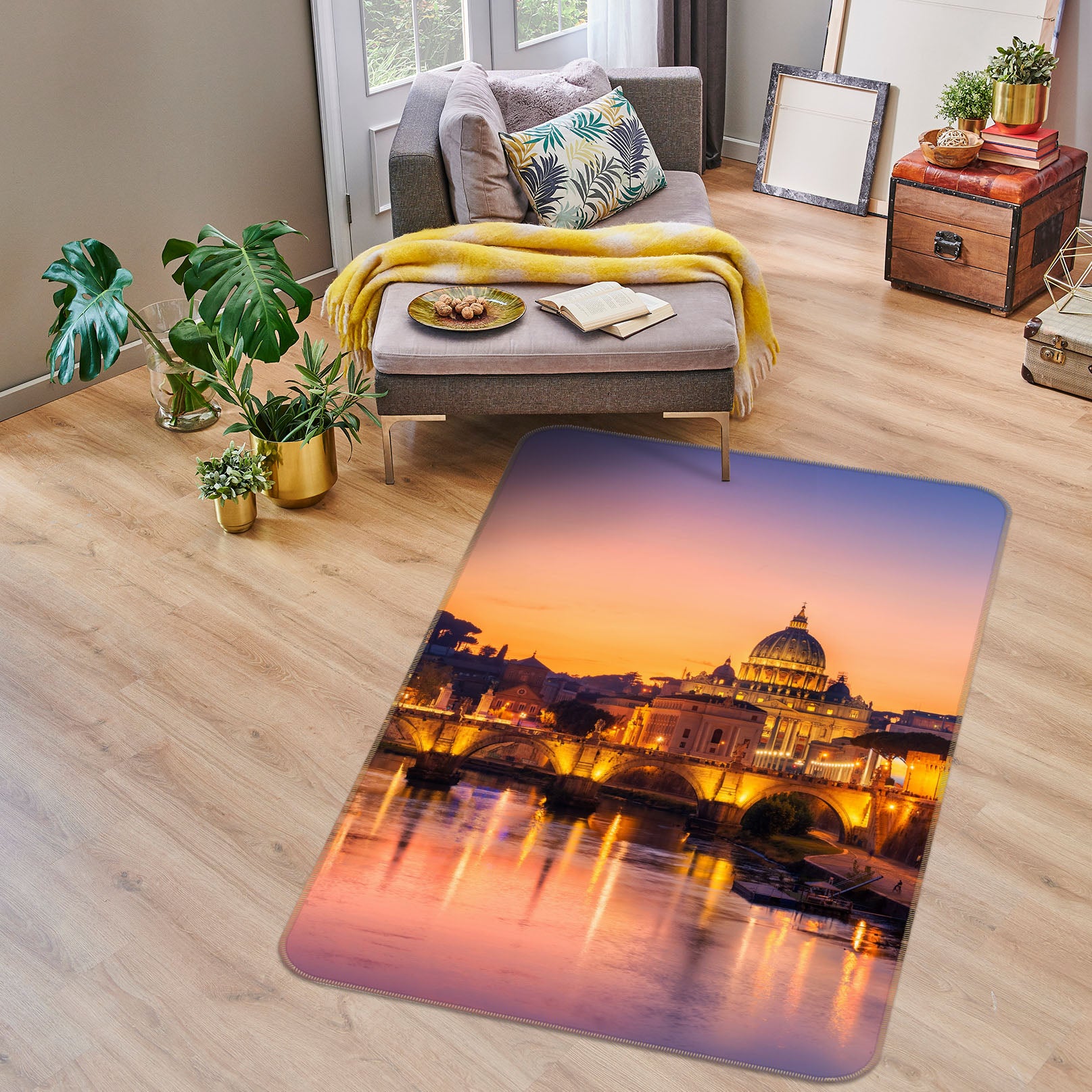 3D Night City 29237 Non Slip Rug Mat