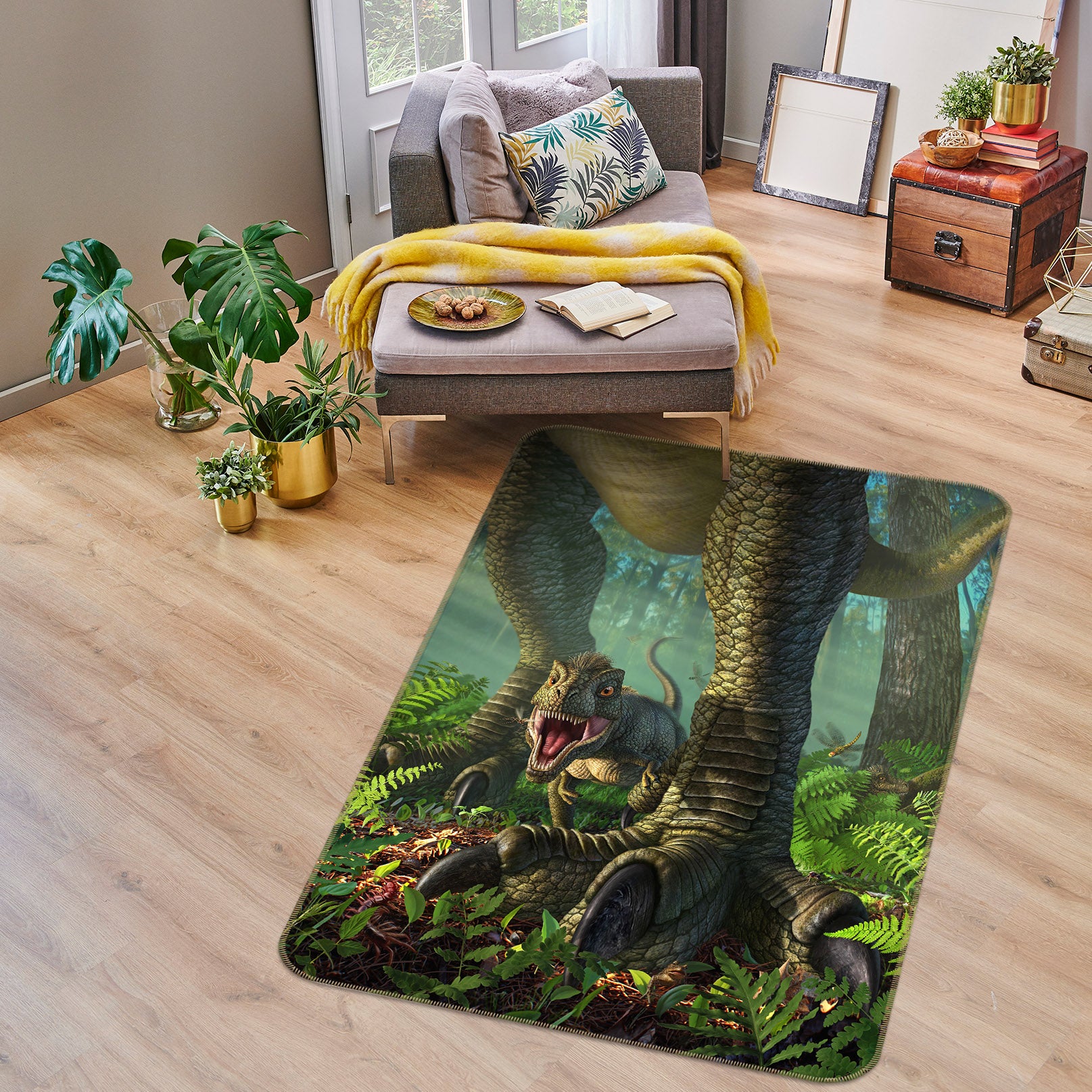3D Dinosaur 83110 Jerry LoFaro Rug Non Slip Rug Mat