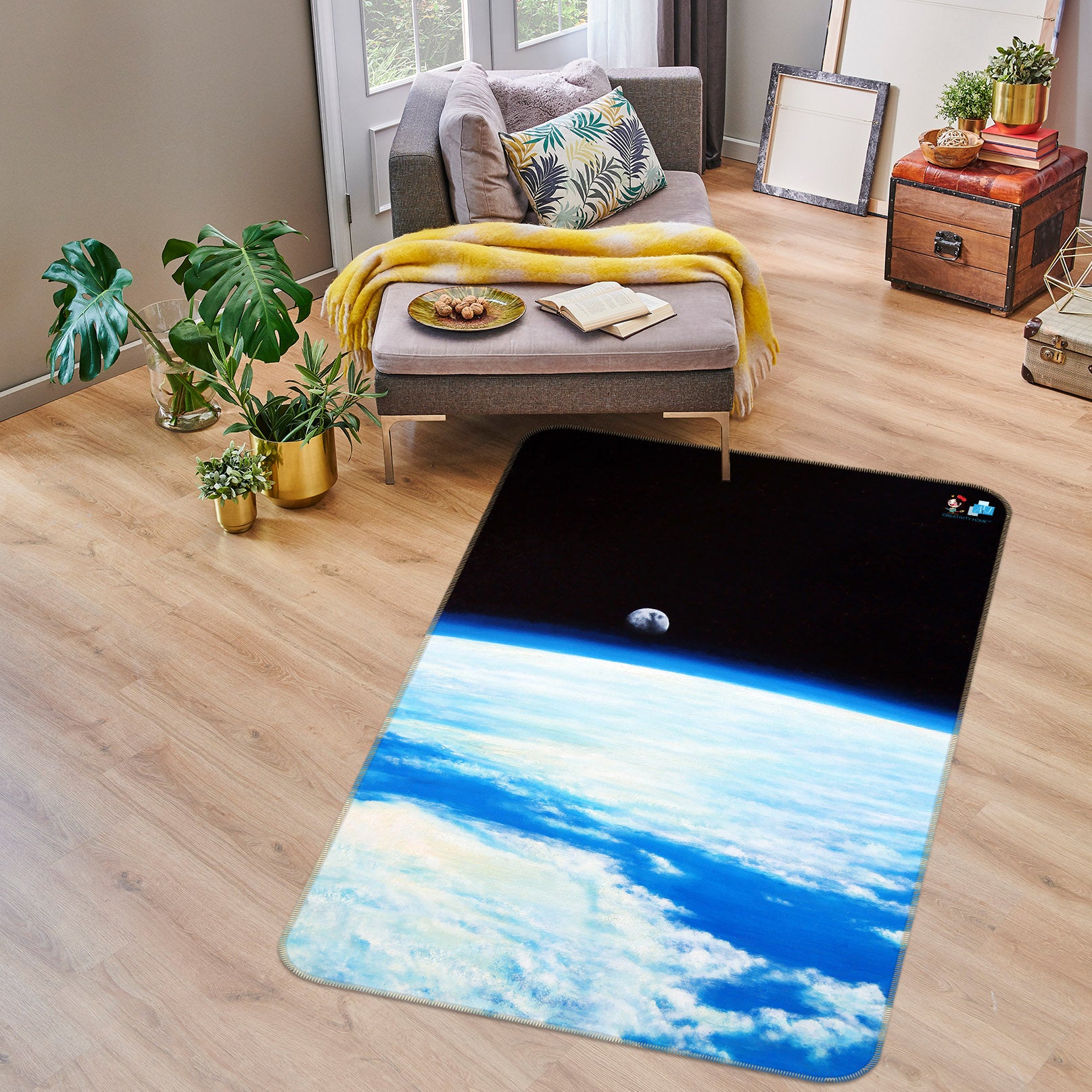 3D Earth 11161 Matthew Holden Bates Rug Non Slip Rug Mat