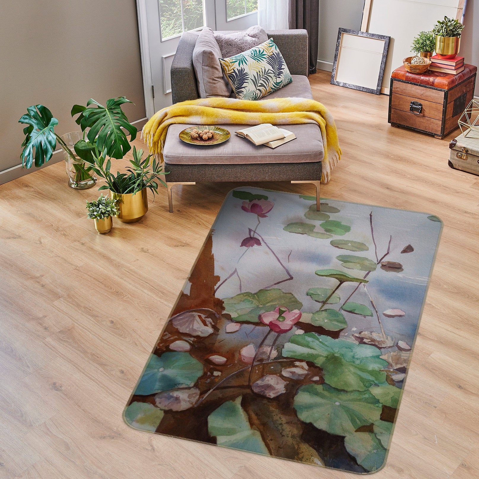 3D Lotus Leaf 33100 Non Slip Rug Mat
