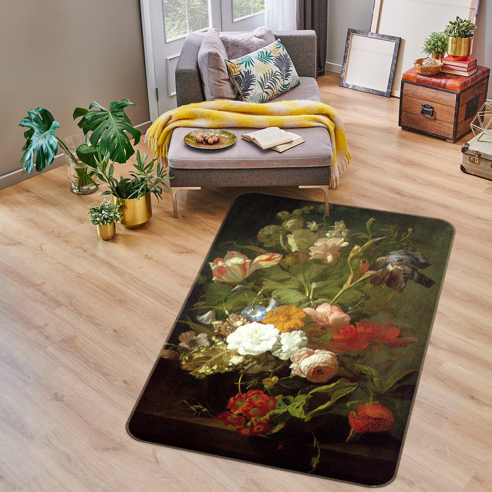 3D Flowers 76211 Non Slip Rug Mat