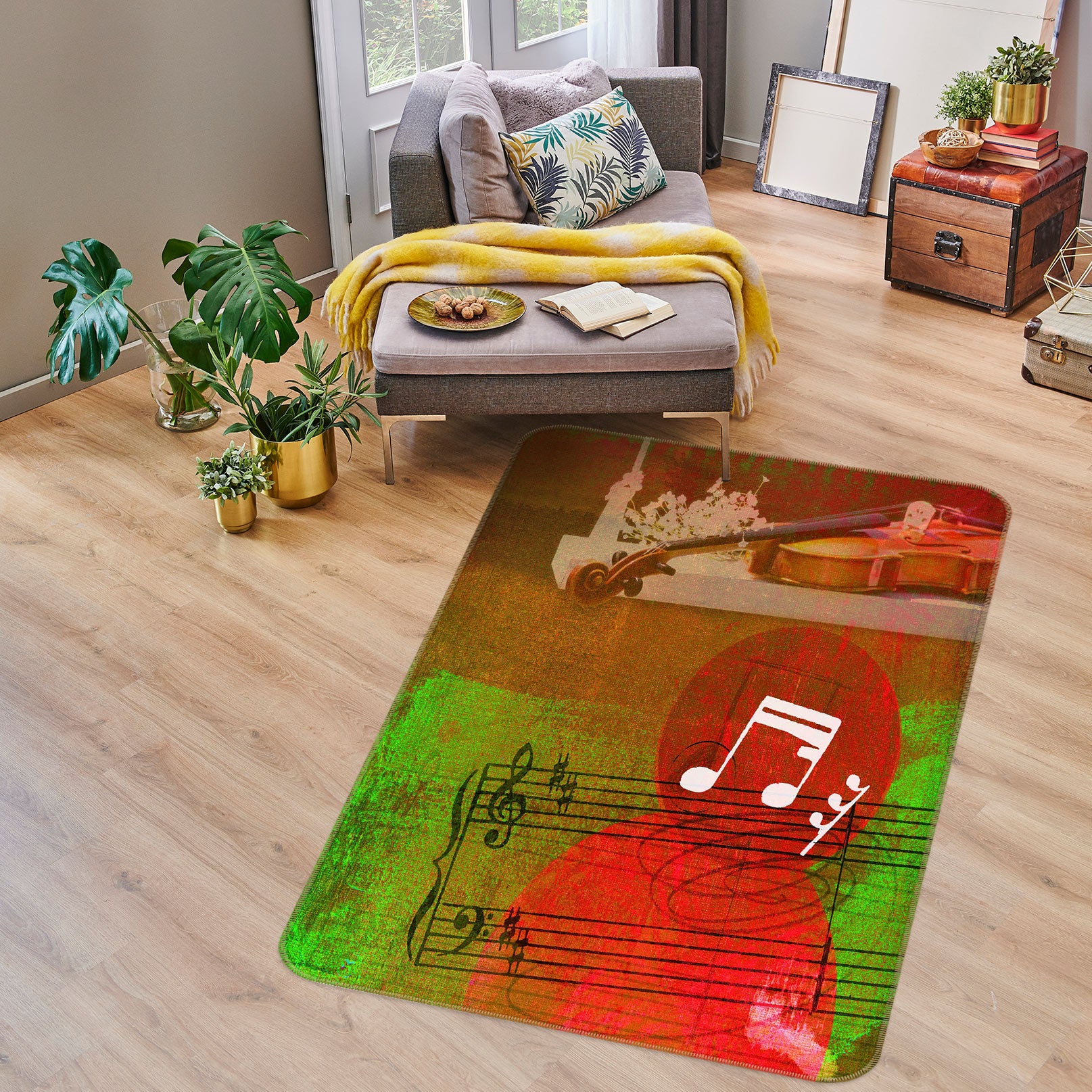3D Staff Notes 76124 Non Slip Rug Mat