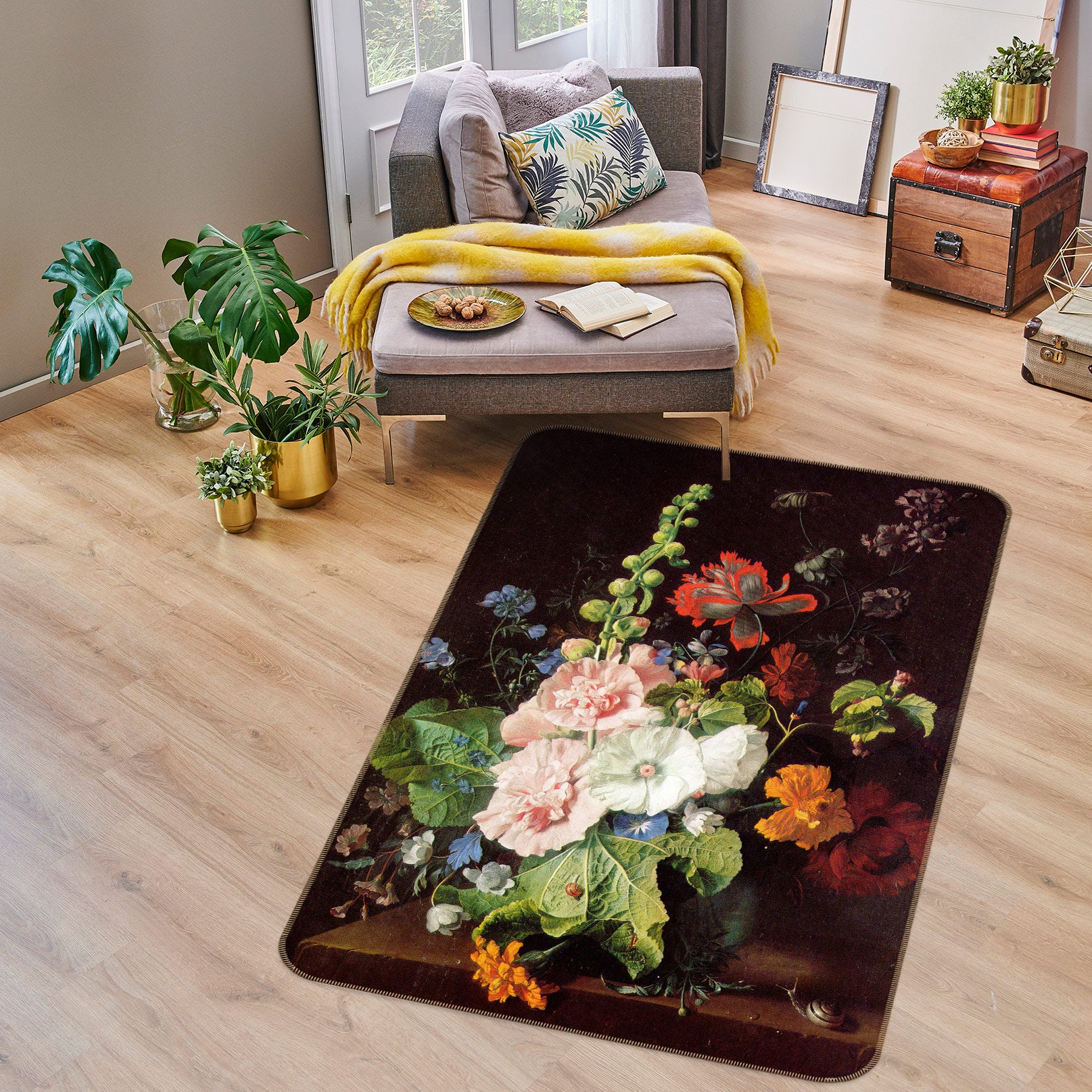 3D Flower Bouquet 76207 Non Slip Rug Mat
