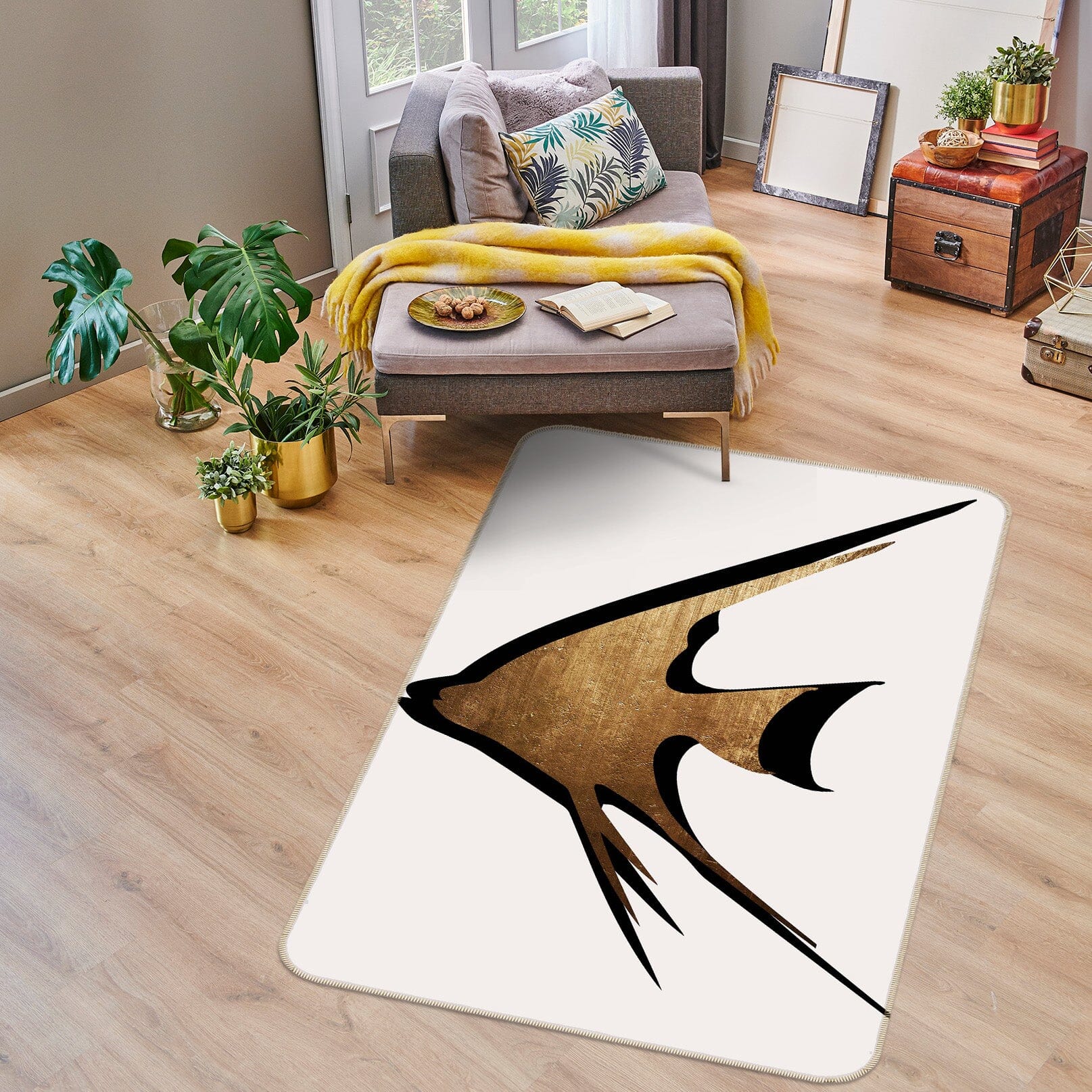 3D Gold Fish 1048 Boris Draschoff Rug Non Slip Rug Mat Mat AJ Creativity Home