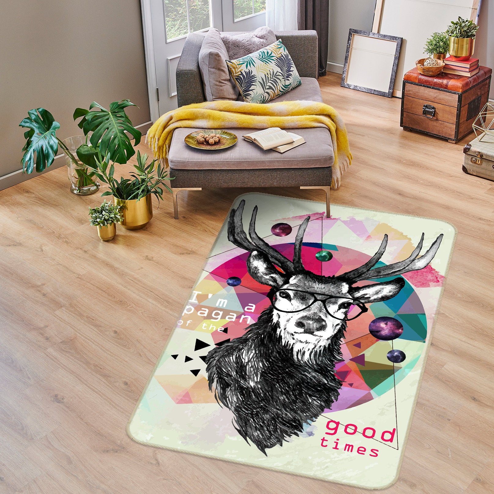 3D Deer 77255 Non Slip Rug Mat