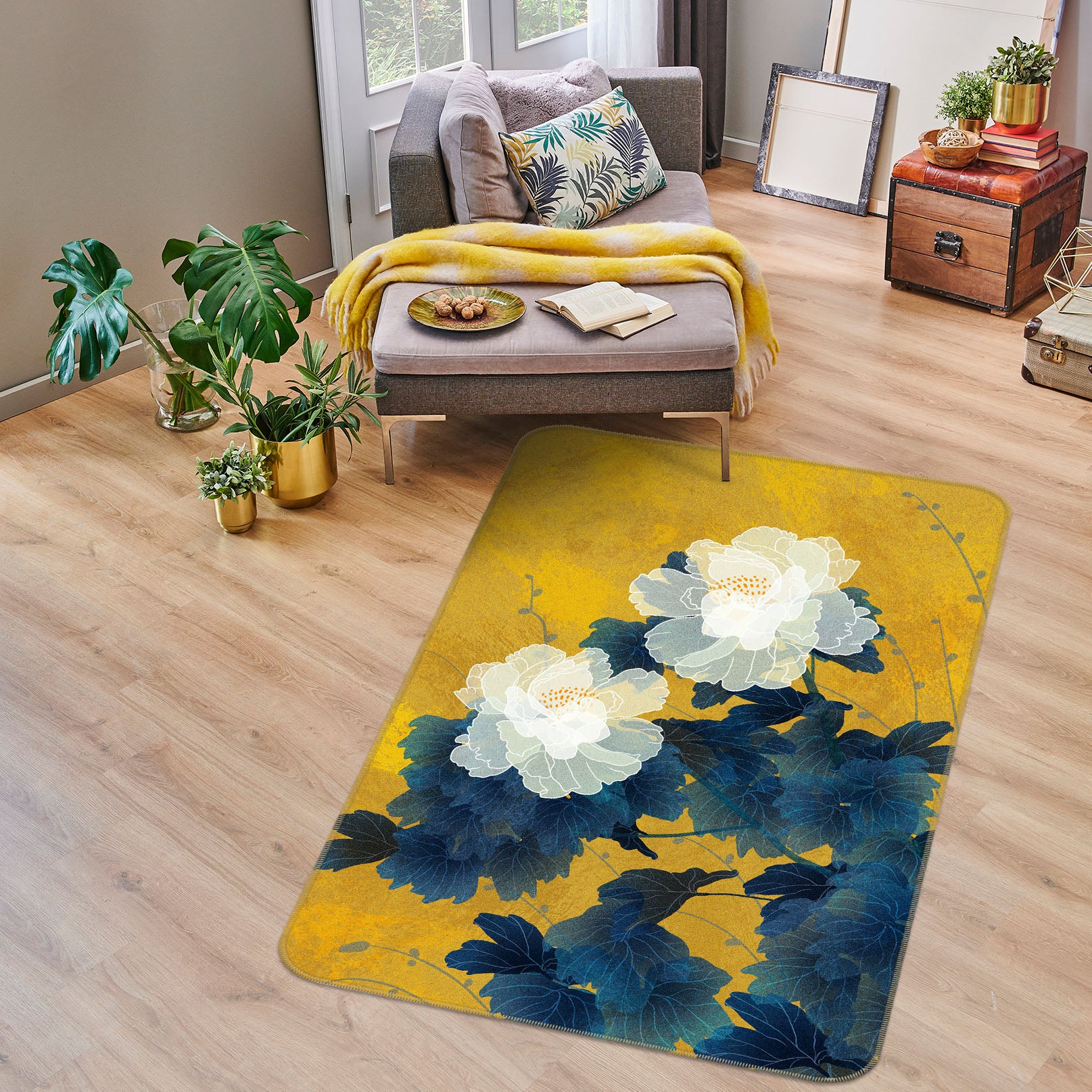 3D Flowers 29223 Non Slip Rug Mat